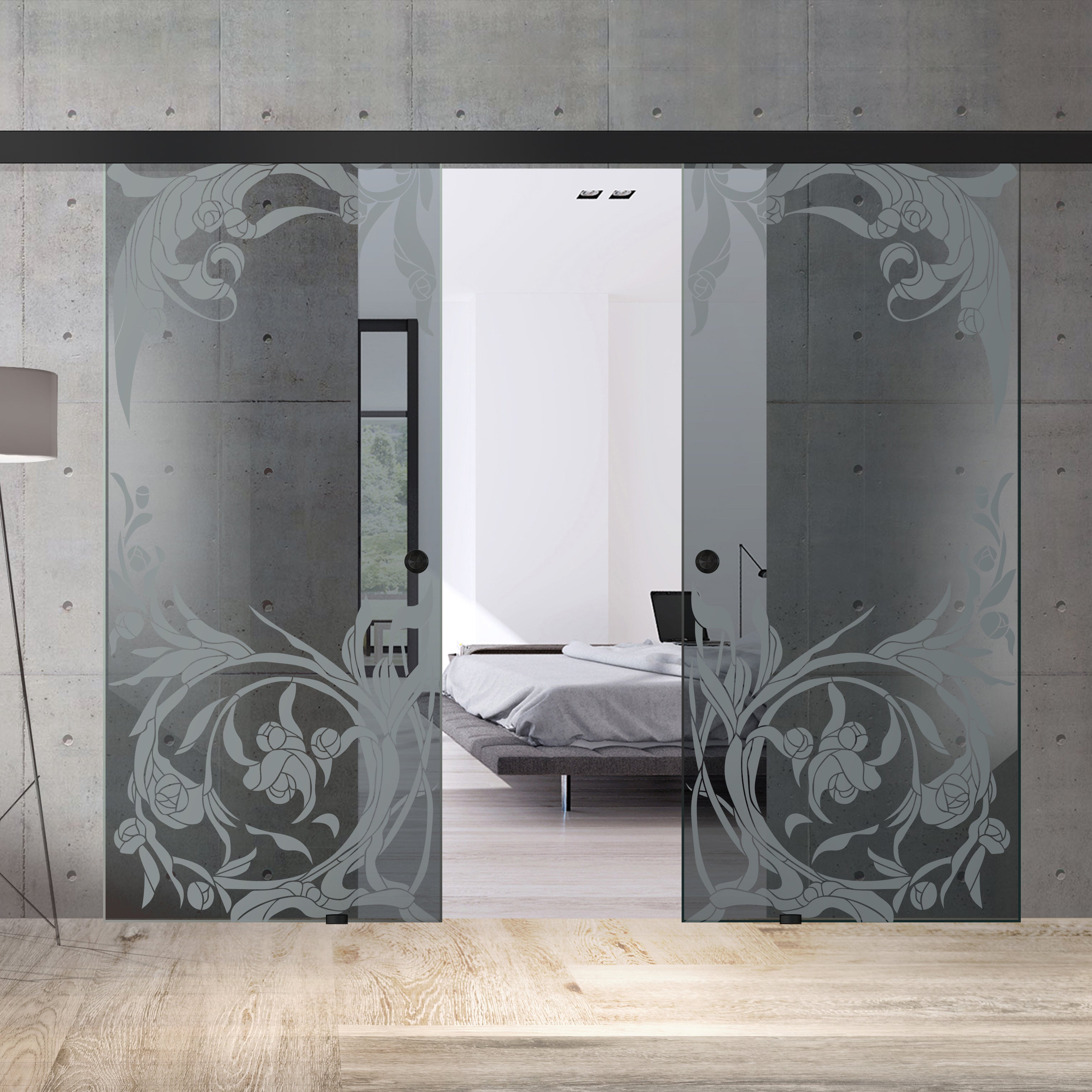 Sliding glass door, interior Glass door #Grey
