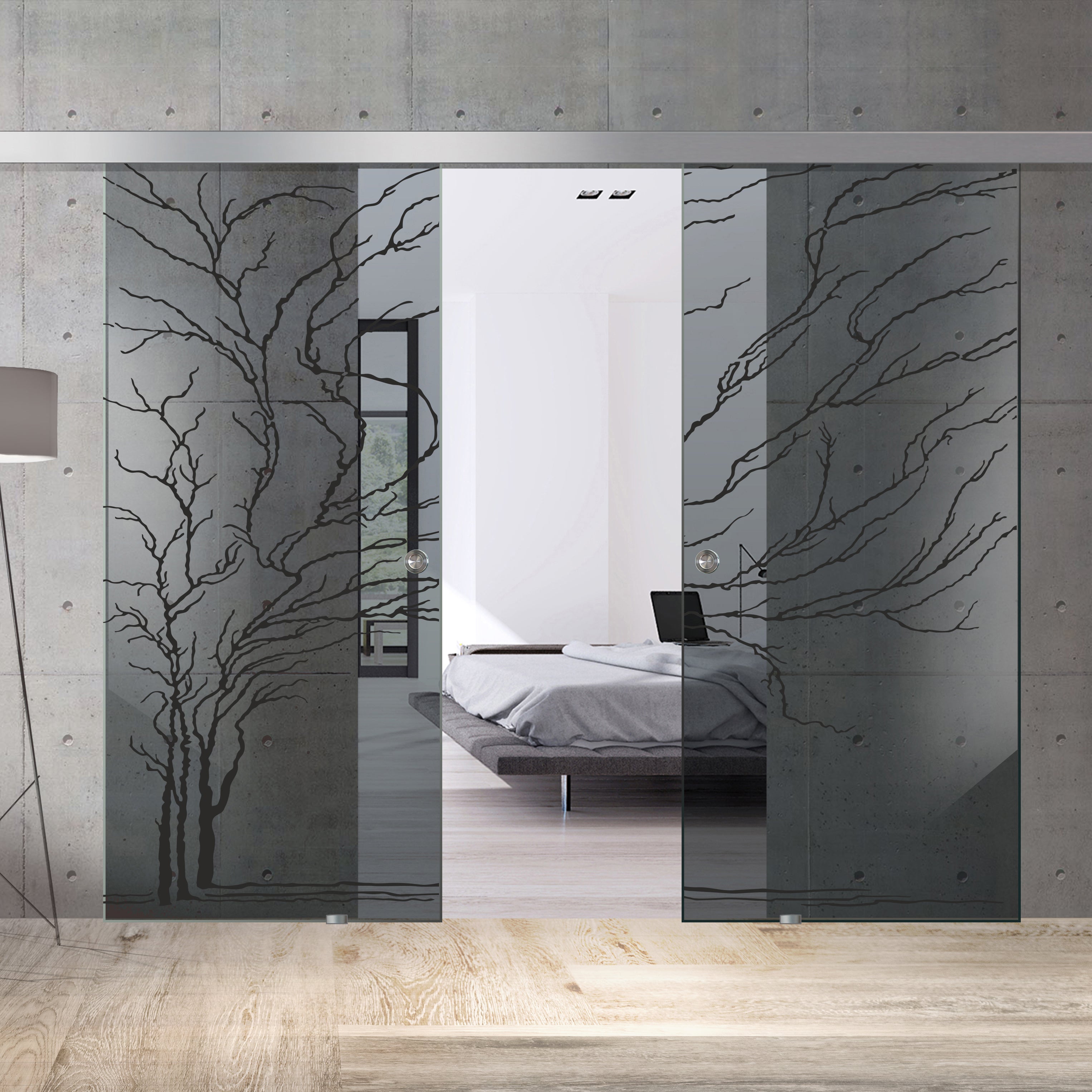 Sliding glass door, interior Glass door #Grey