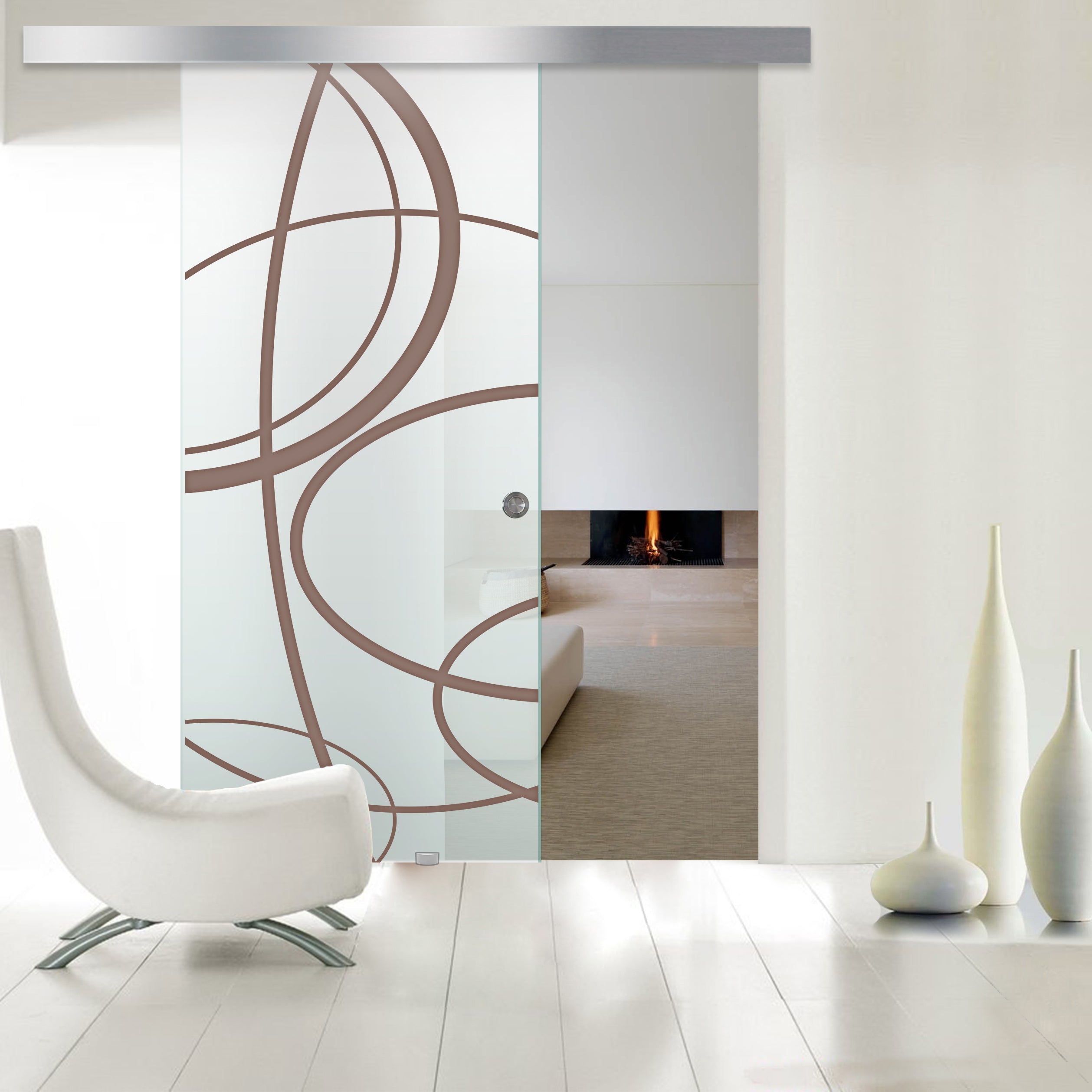 Sliding glass door, interior Glass door #Satiné