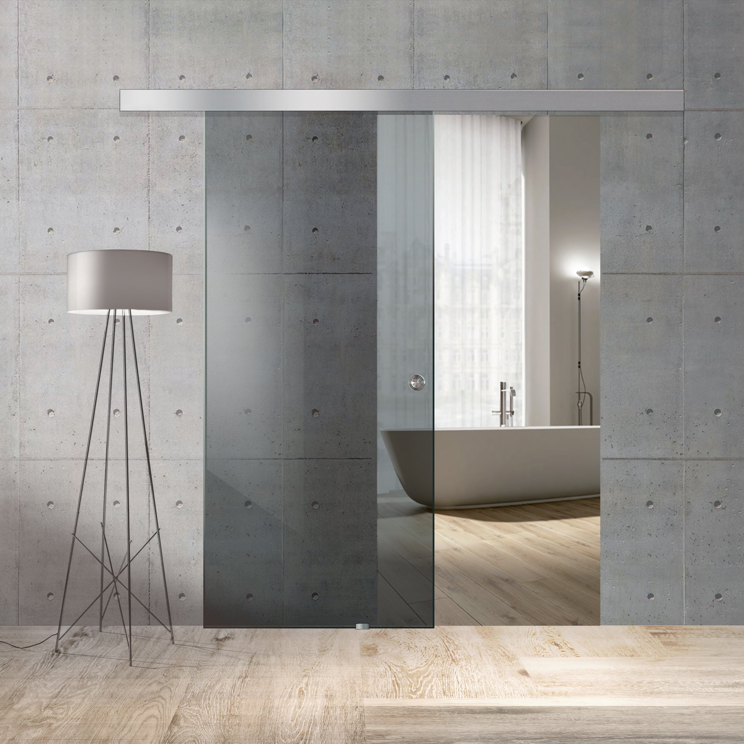 Sliding glass door, interior Glass door #Grey
