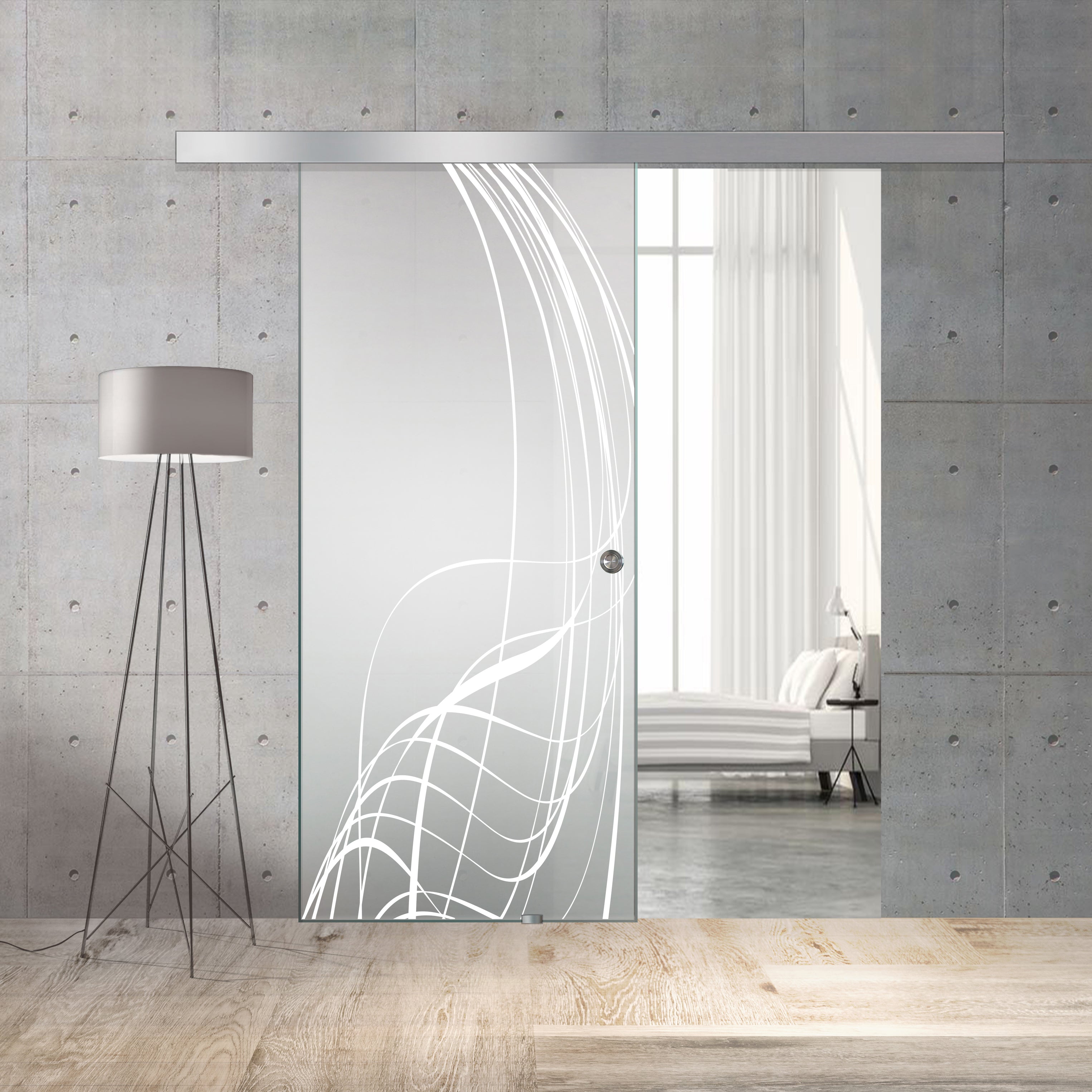 Sliding glass door, interior Glass door #Satiné