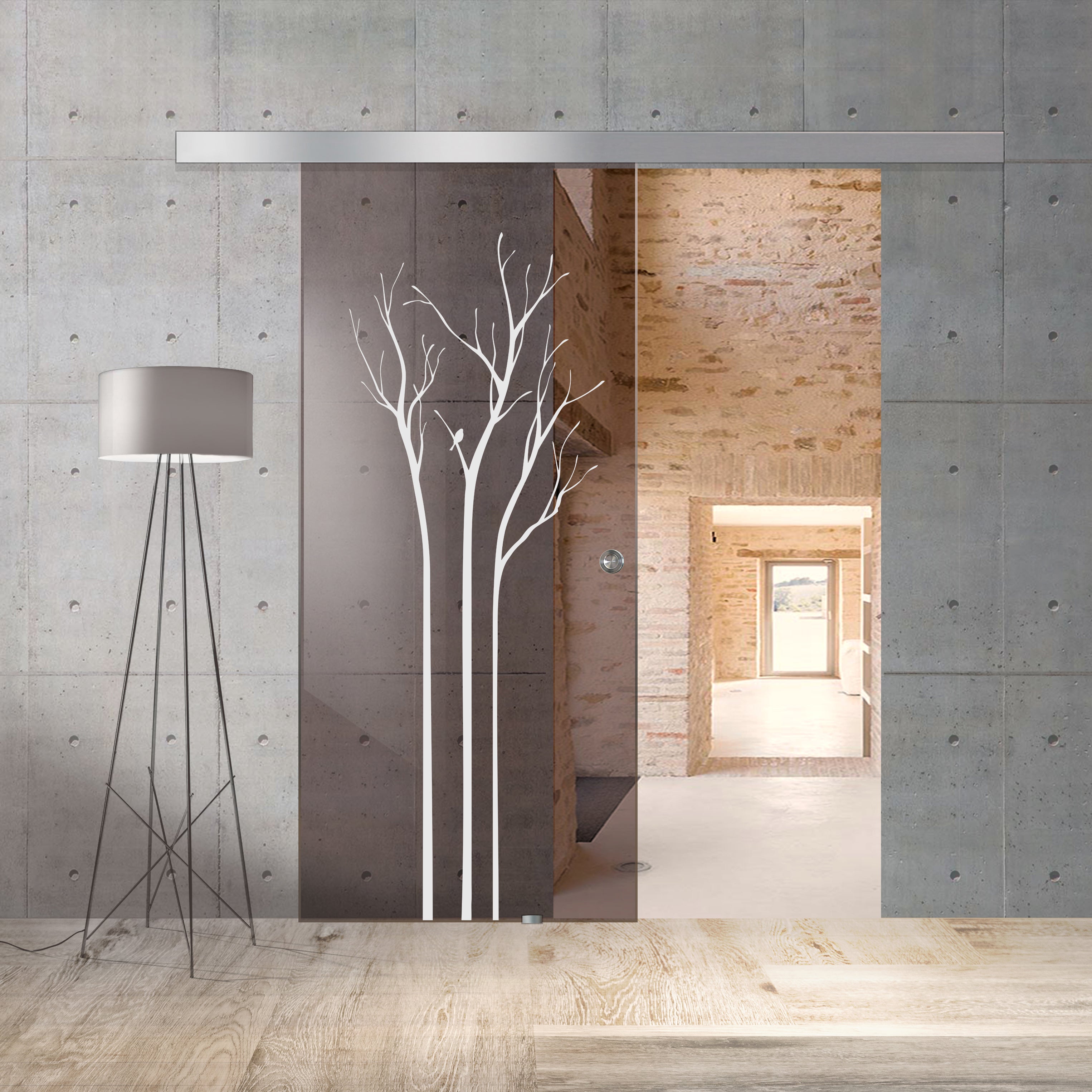 Sliding glass door, interior Glass door #Bronze