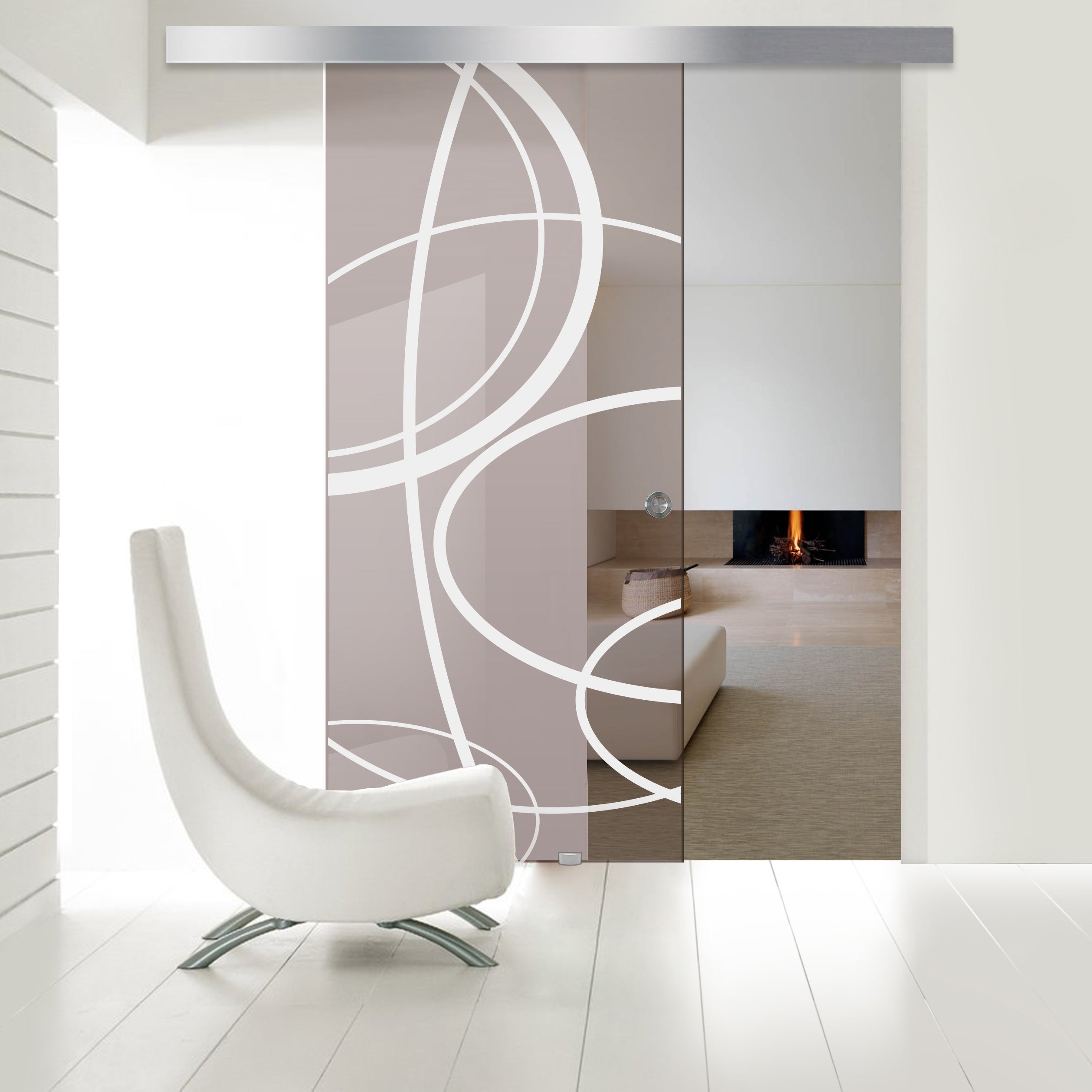 Sliding glass door, interior Glass door #Bronze