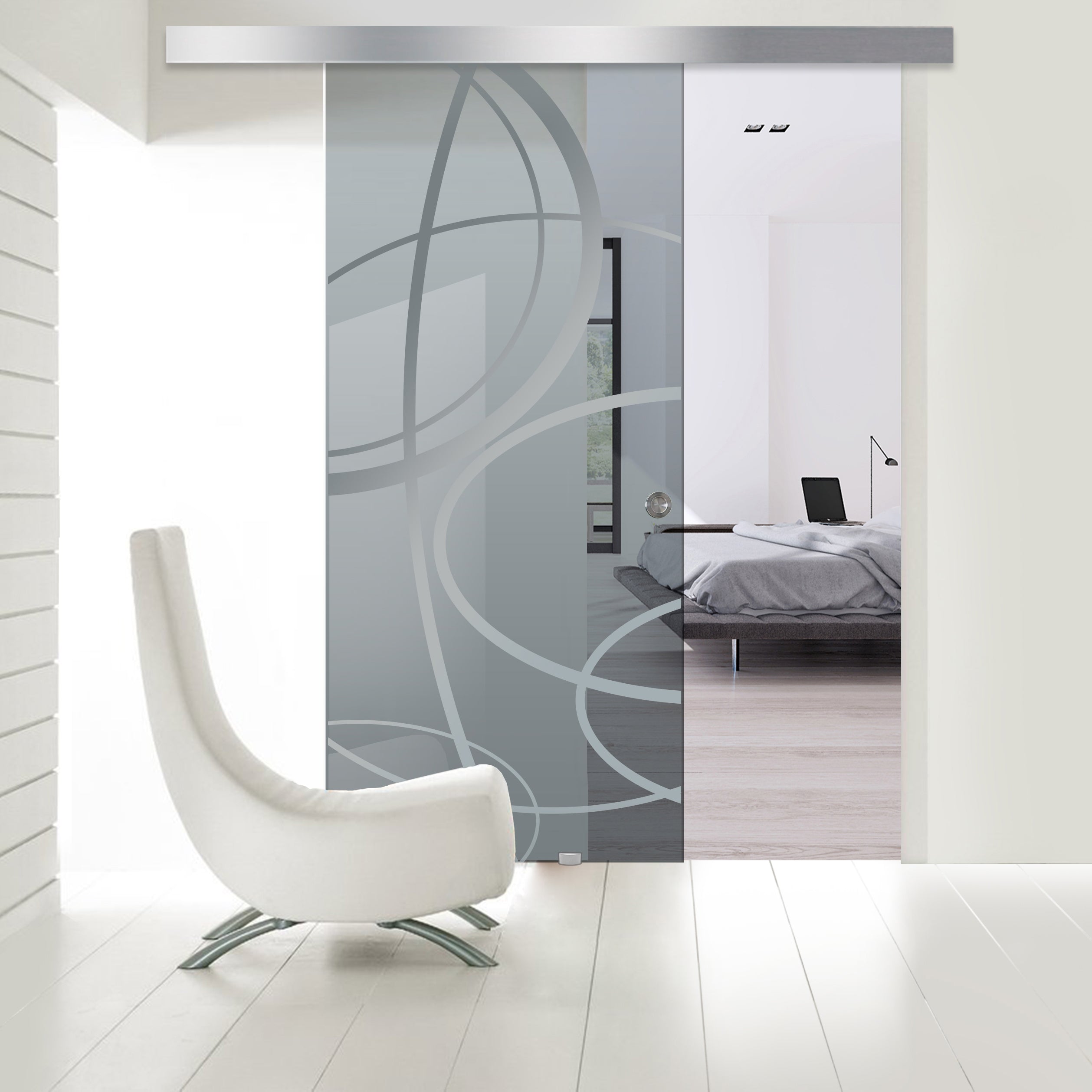 Sliding glass door, interior Glass door #Grey