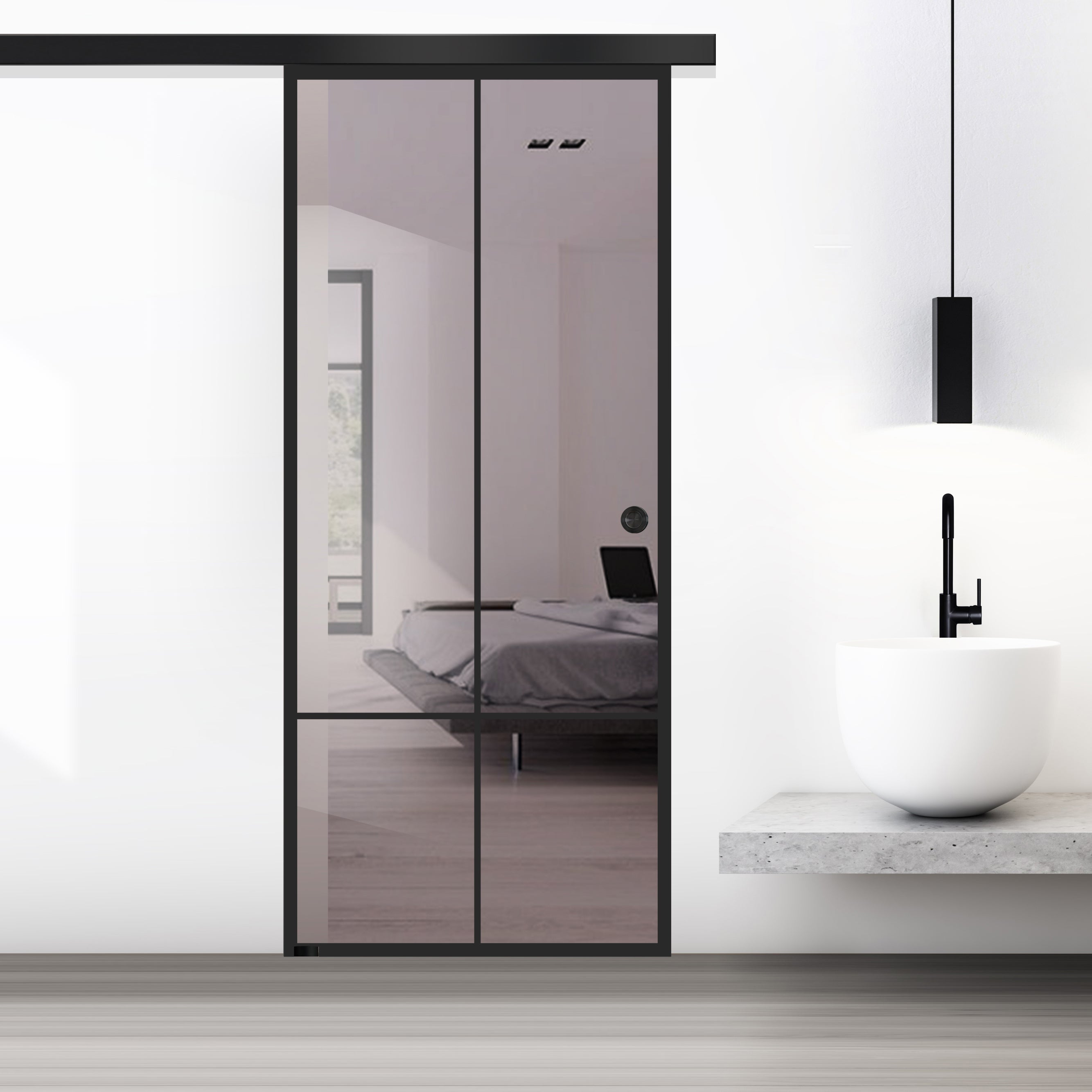 Sliding glass door, interior Glass door #Bronze