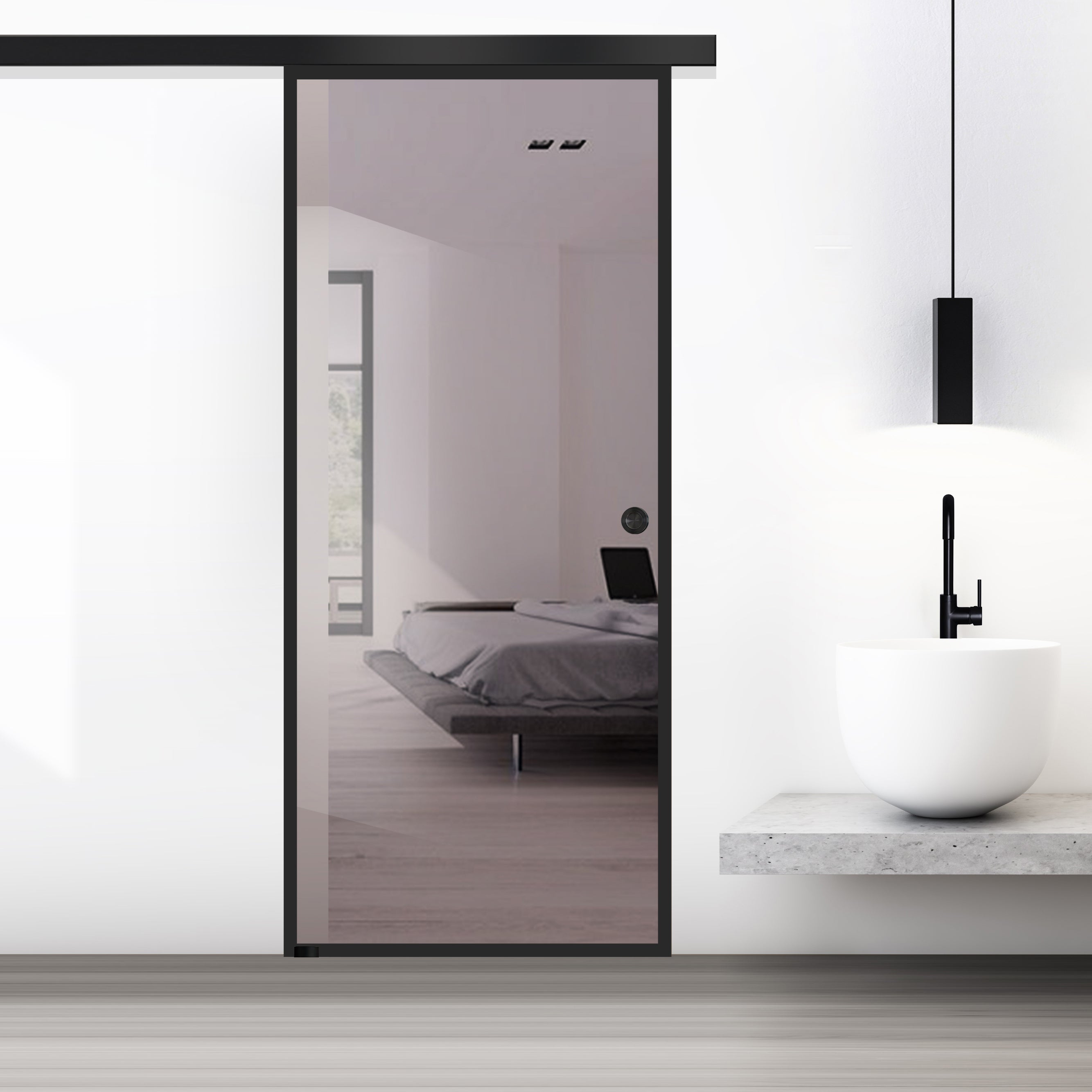 Sliding glass door, interior Glass door #Bronze