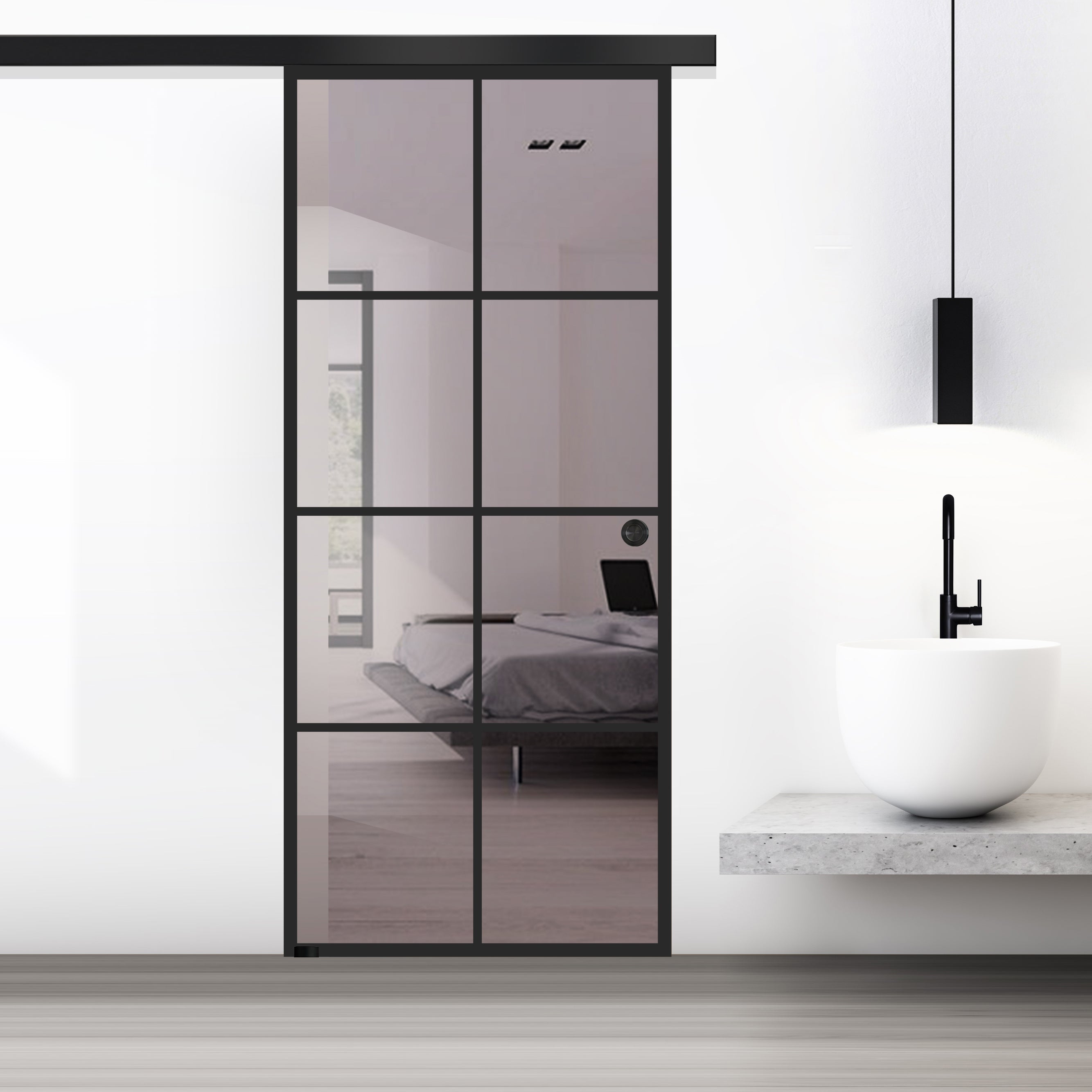 Sliding glass door, interior Glass door #Bronze