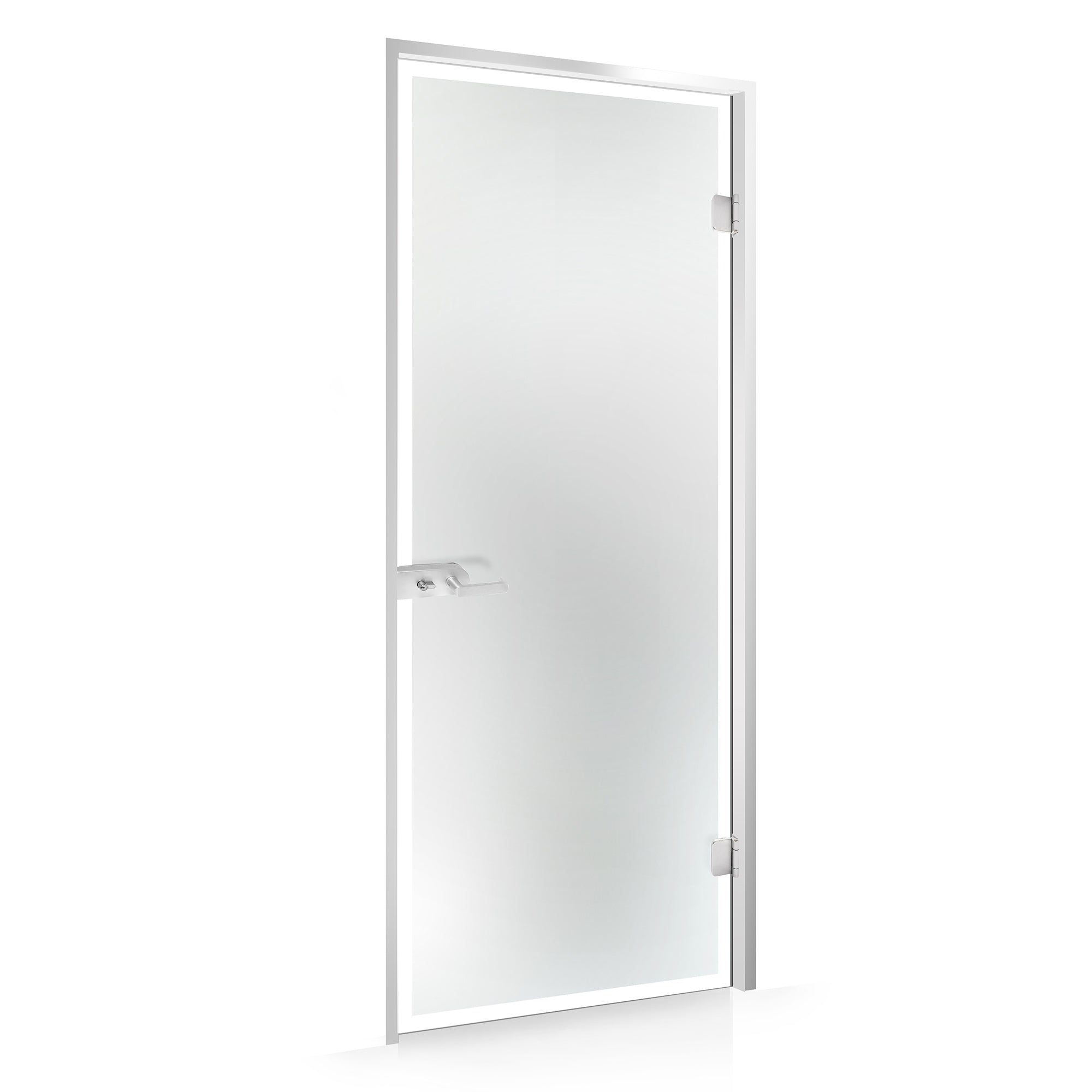 Framed glass door #Satin