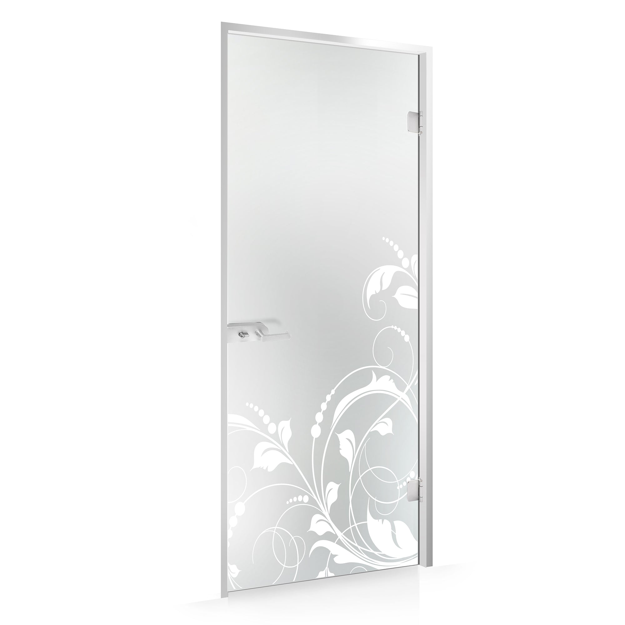 Framed glass door #Satin
