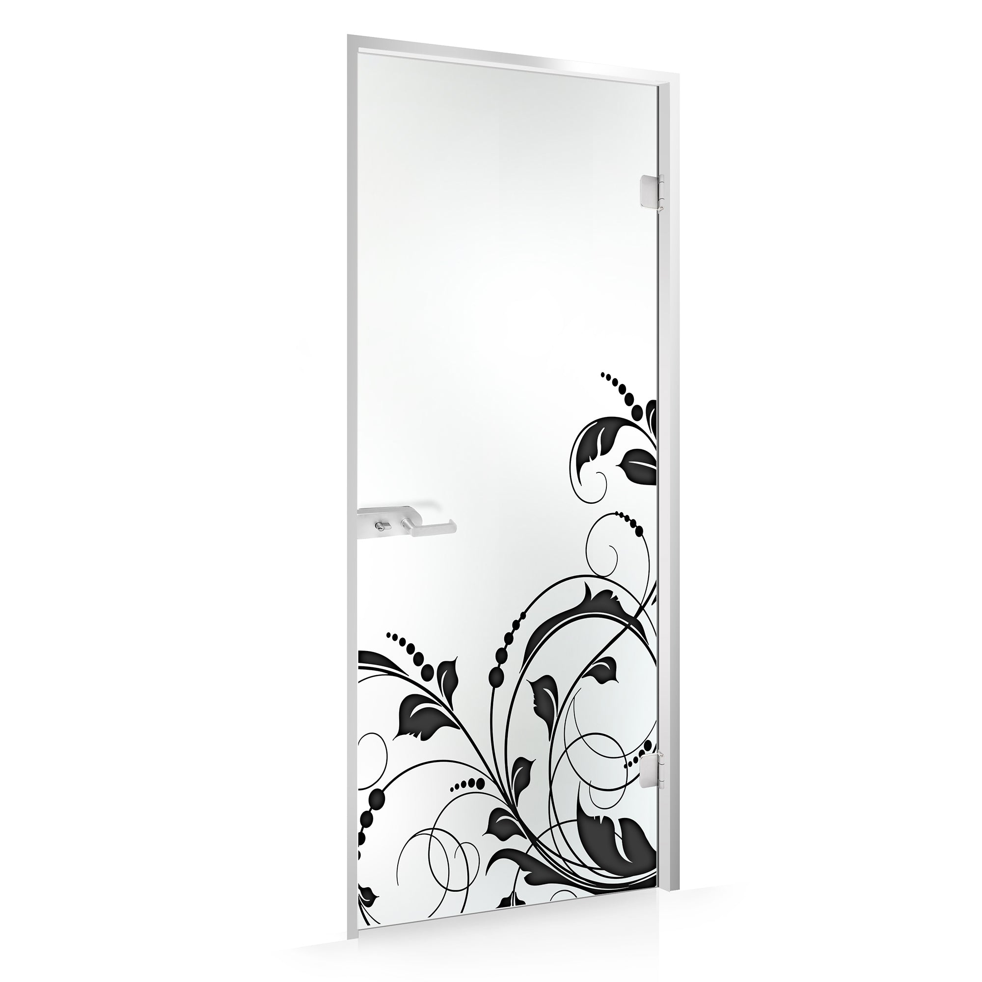 Framed glass door #Satin