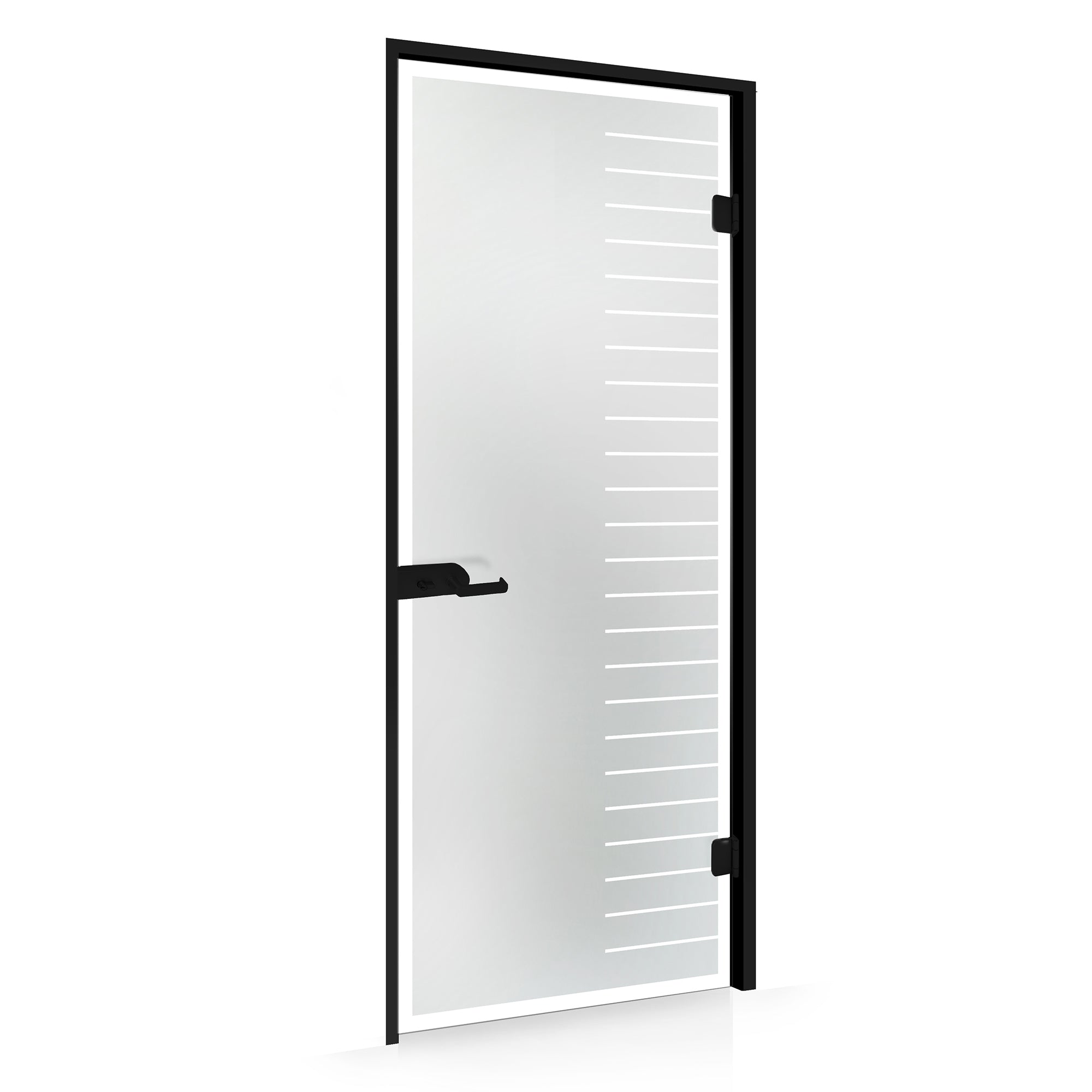 Framed glass door #Satin