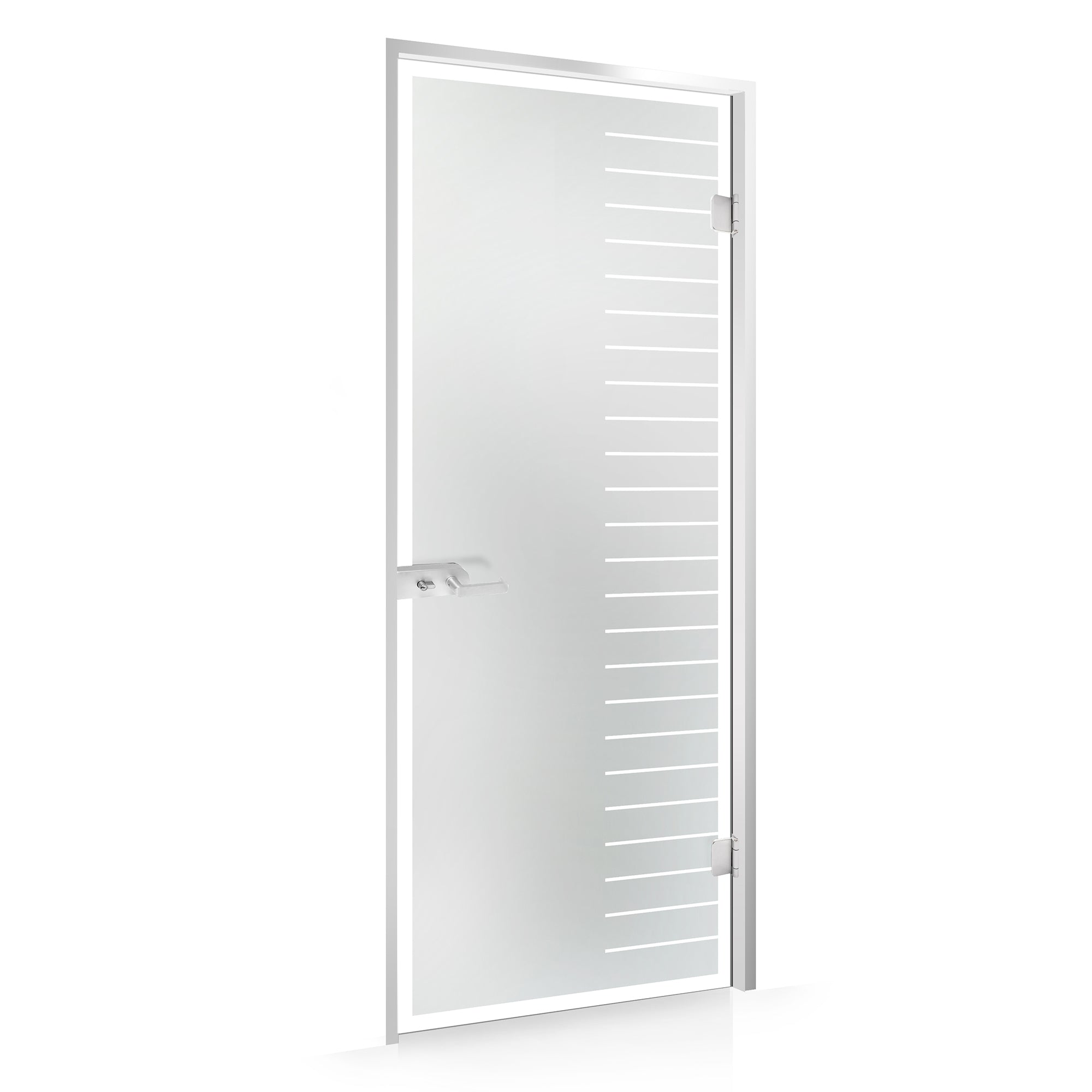 Framed glass door #Satin