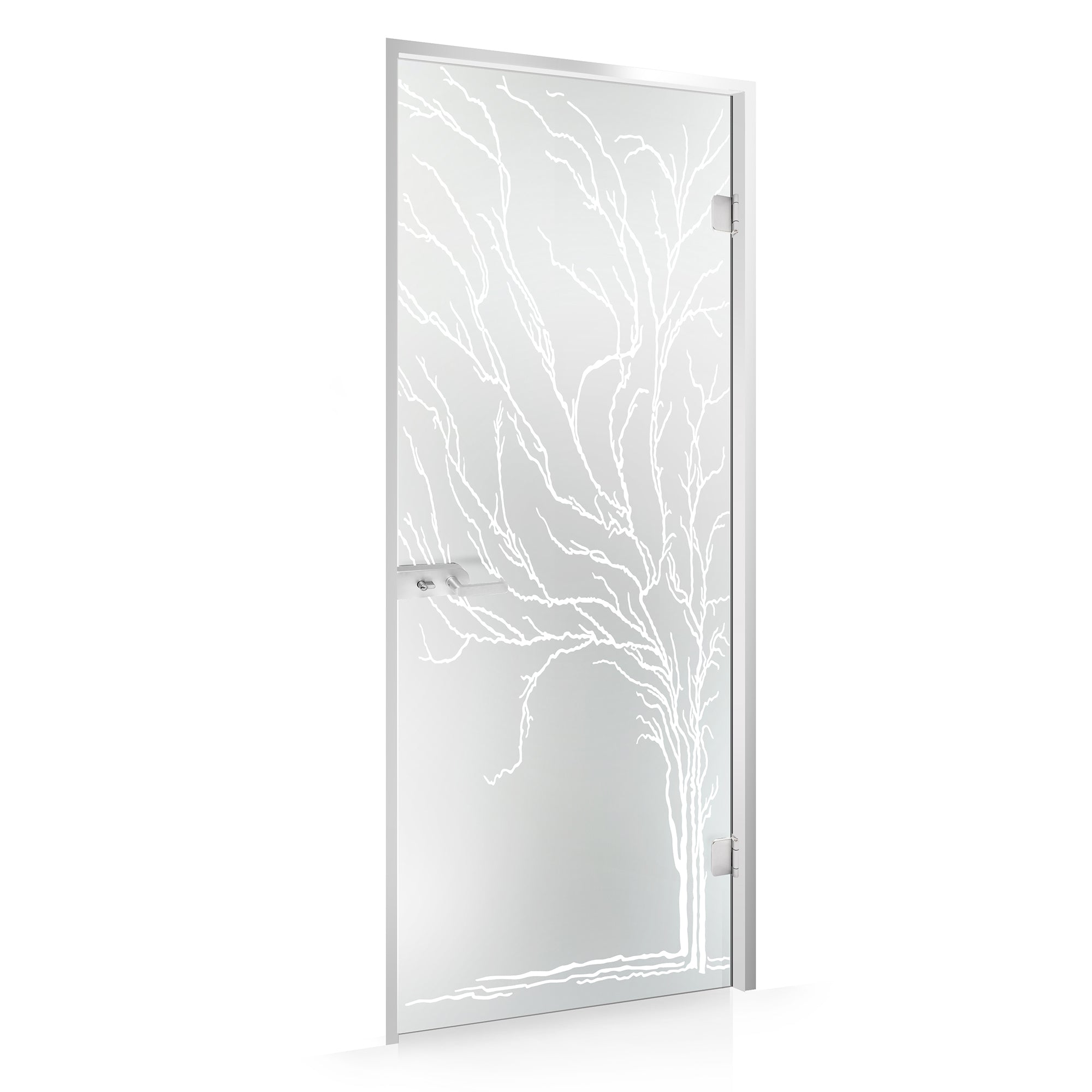 Framed glass door #Satin