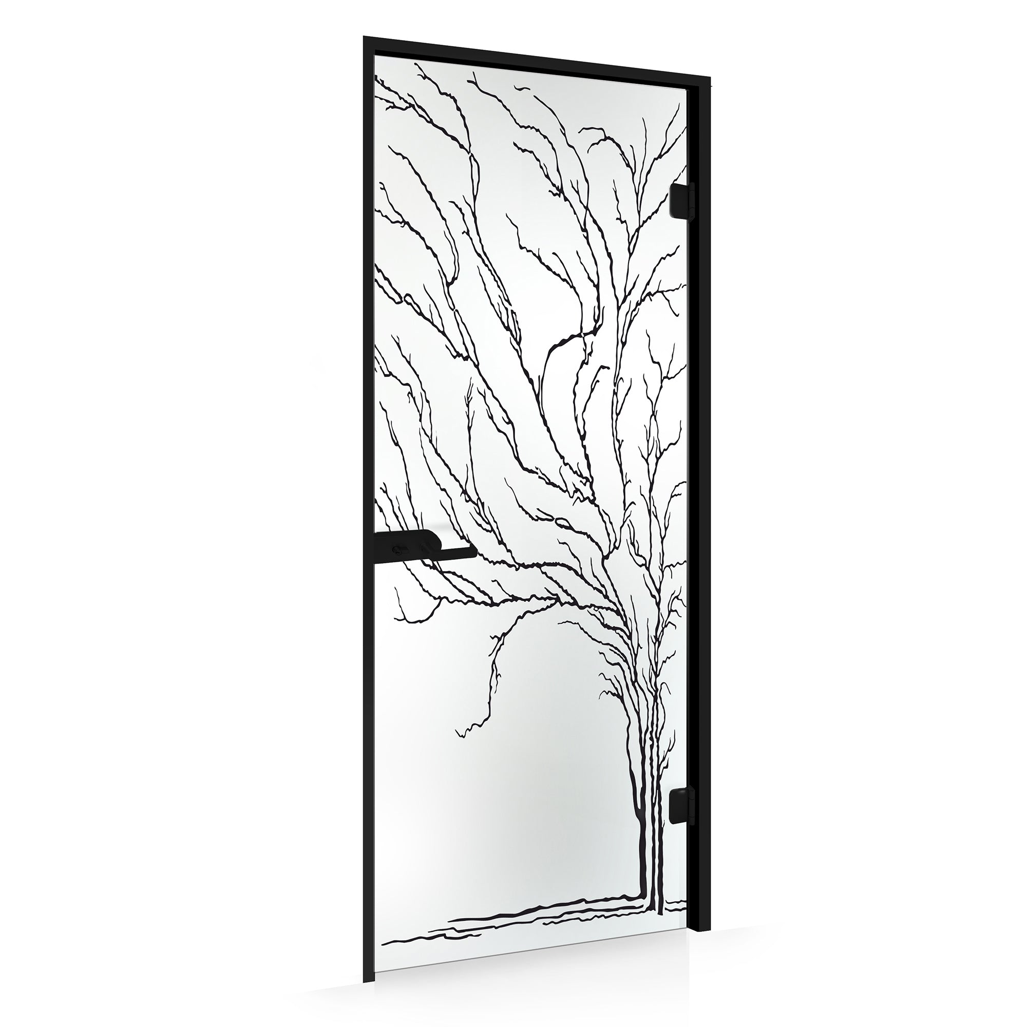 Framed glass door #Satin
