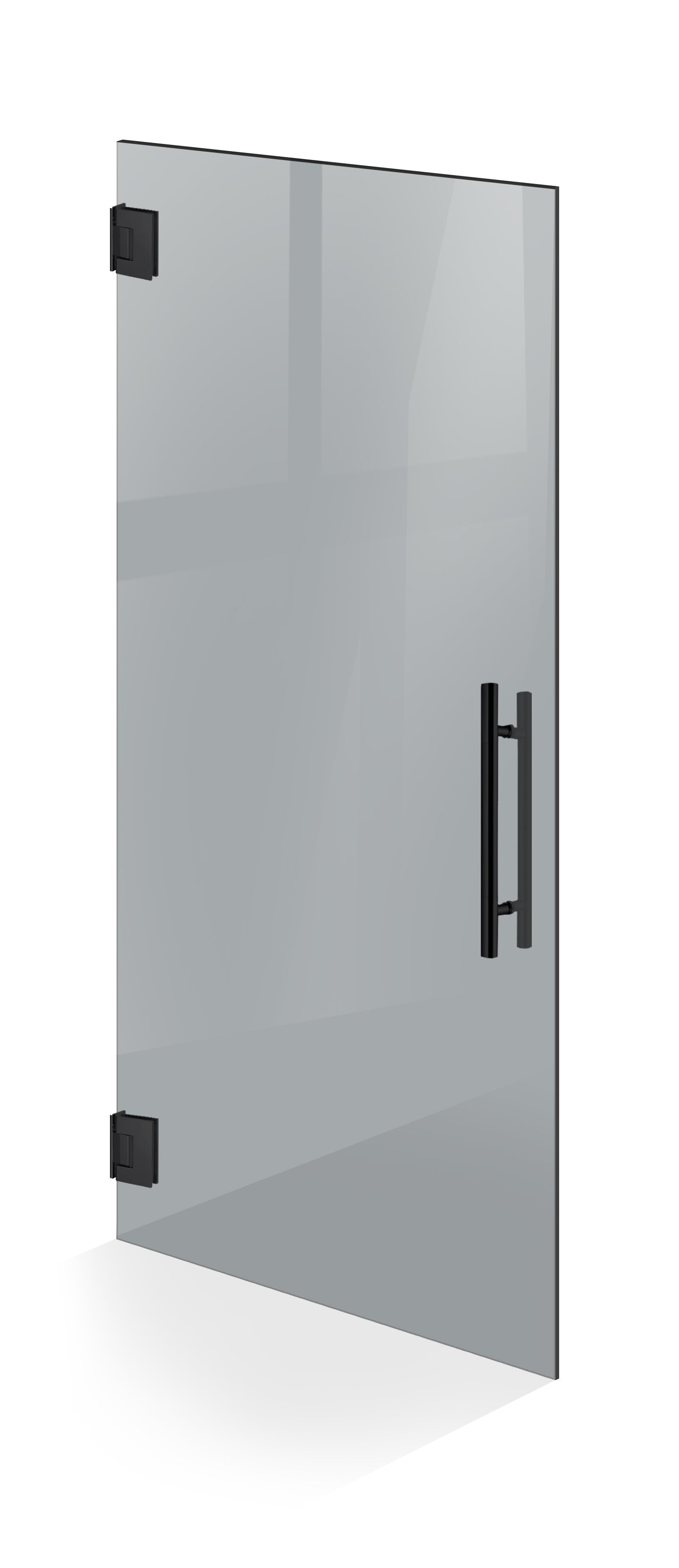 Hinged glass door black, #Grey