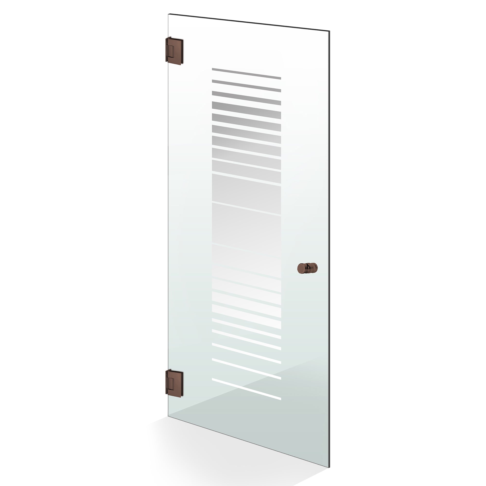 Hinged glass door copper, #Clear