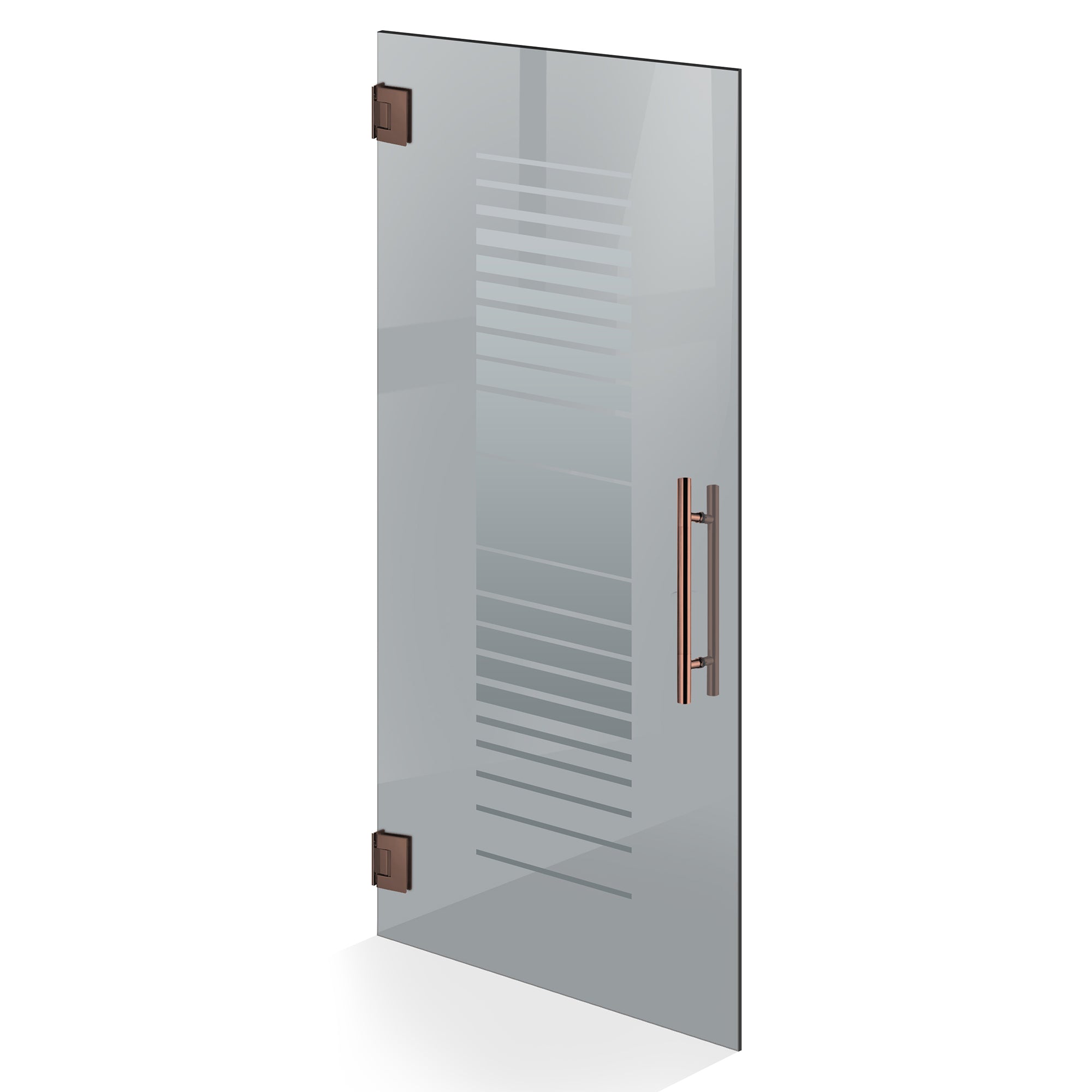 Hinged glass door copper, #Grey