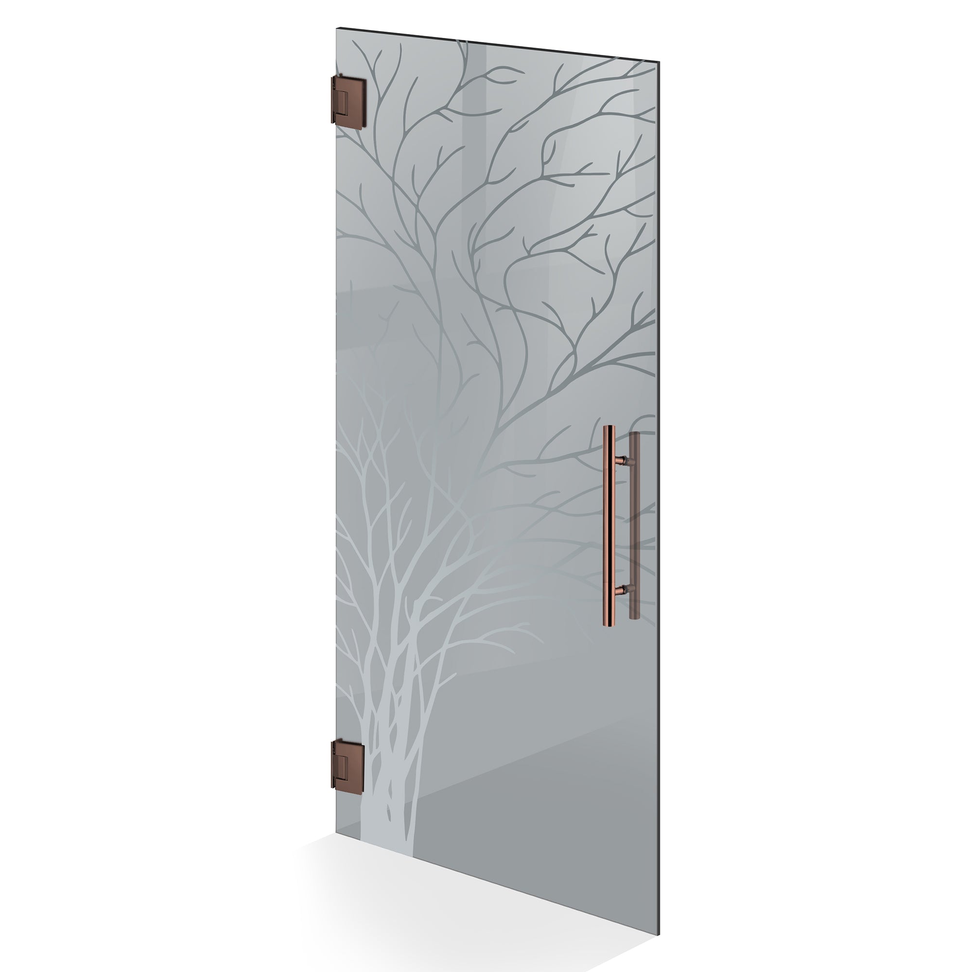 Hinged glass door copper, #Grey