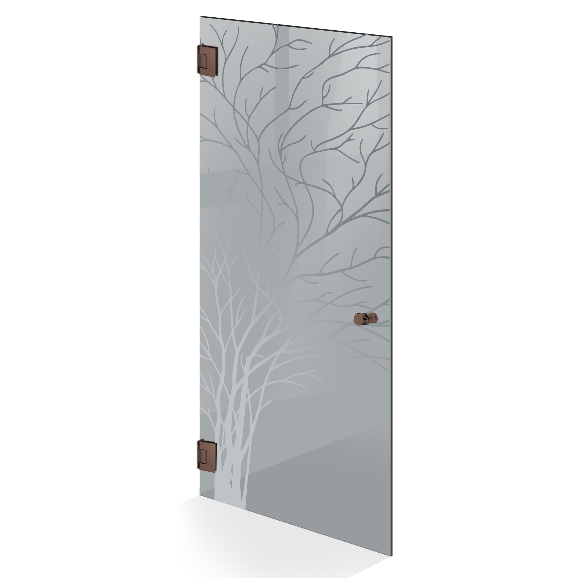 Hinged glass door copper, #Grey
