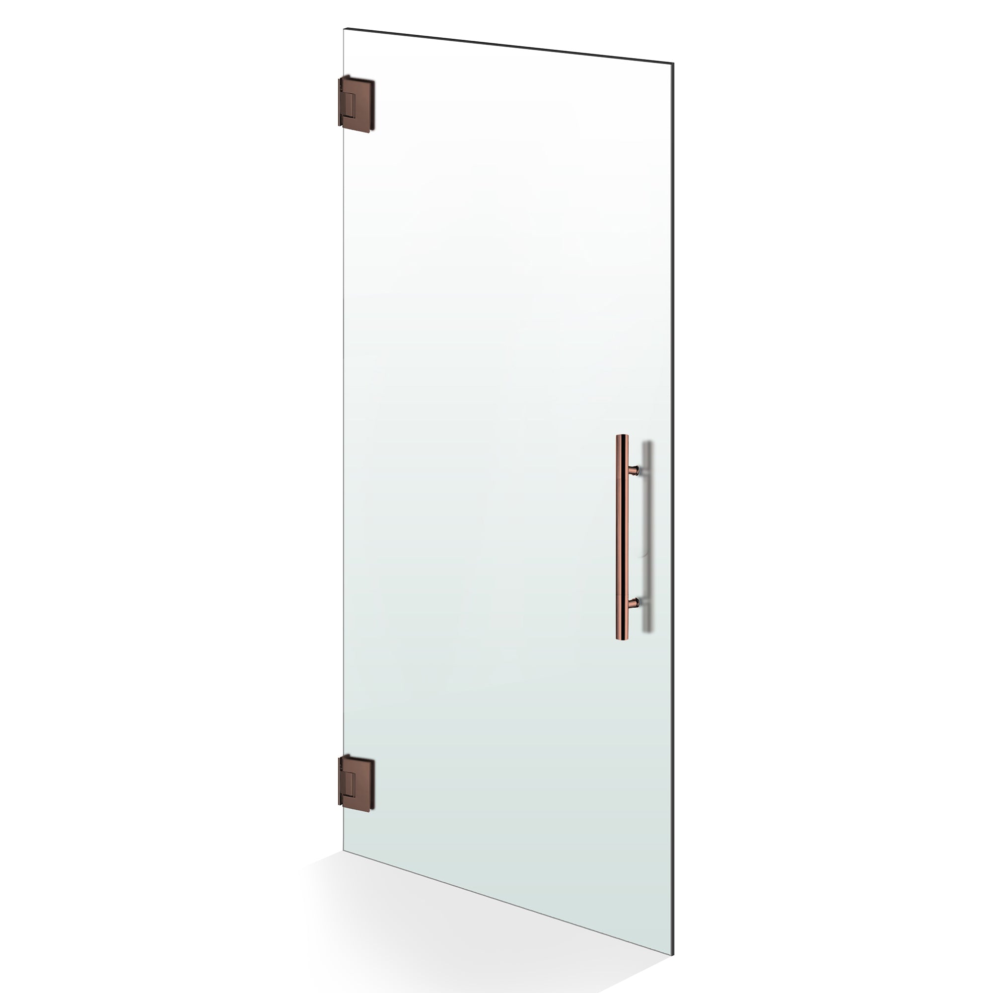 Hinged glass door copper, #Satiné
