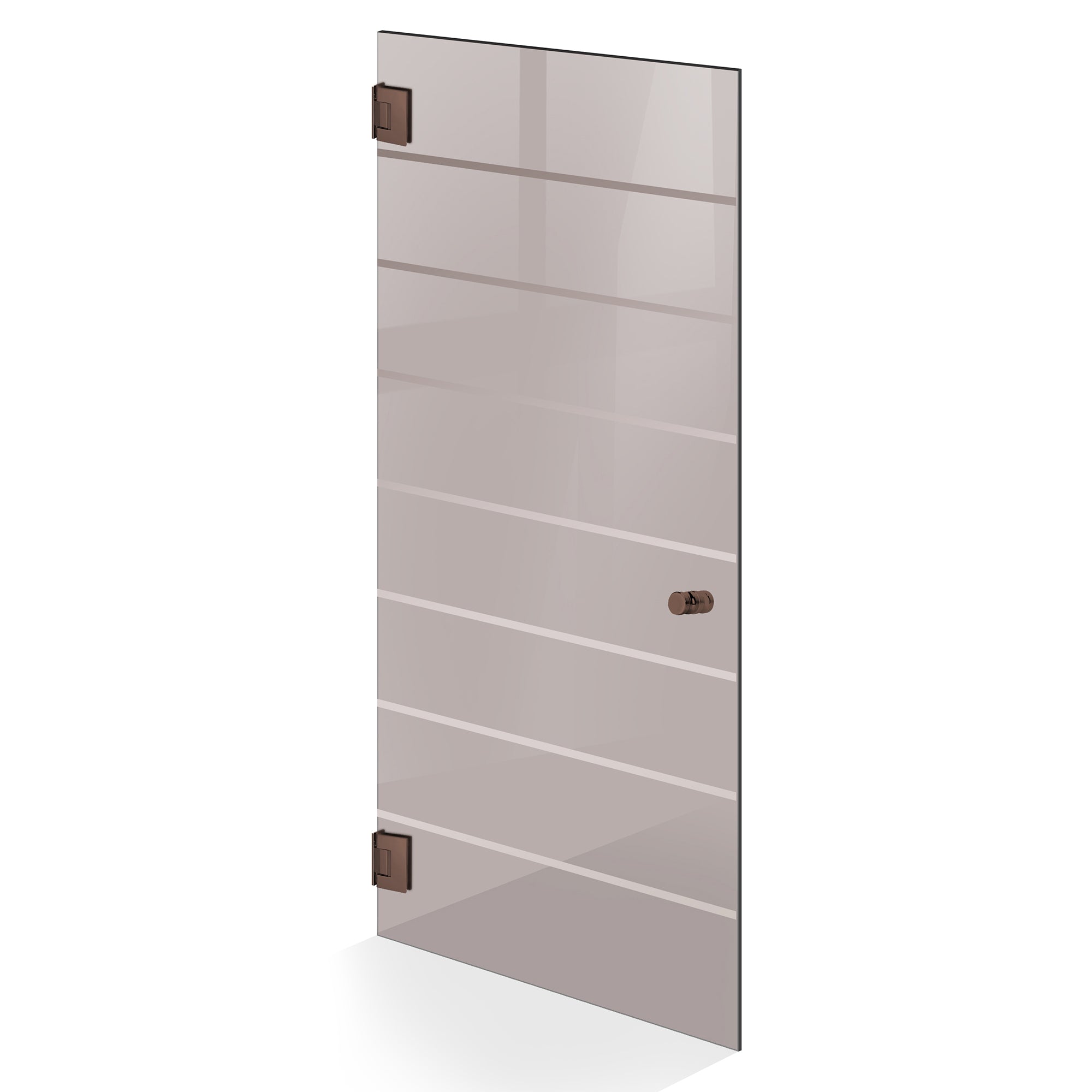 Hinged glass door copper, #Bronze