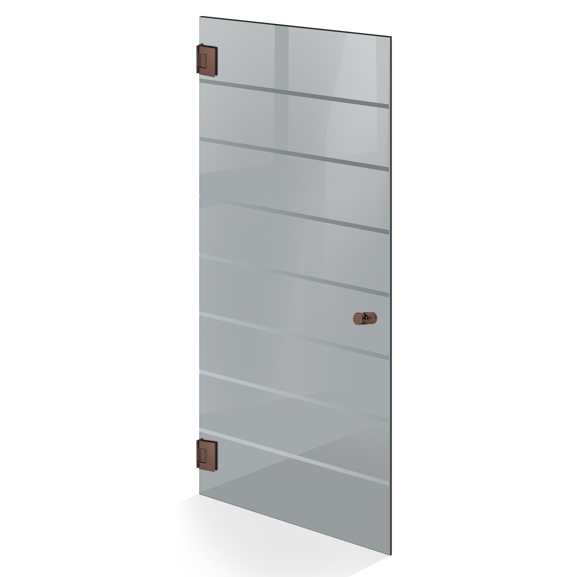 Hinged glass door copper, #Grey