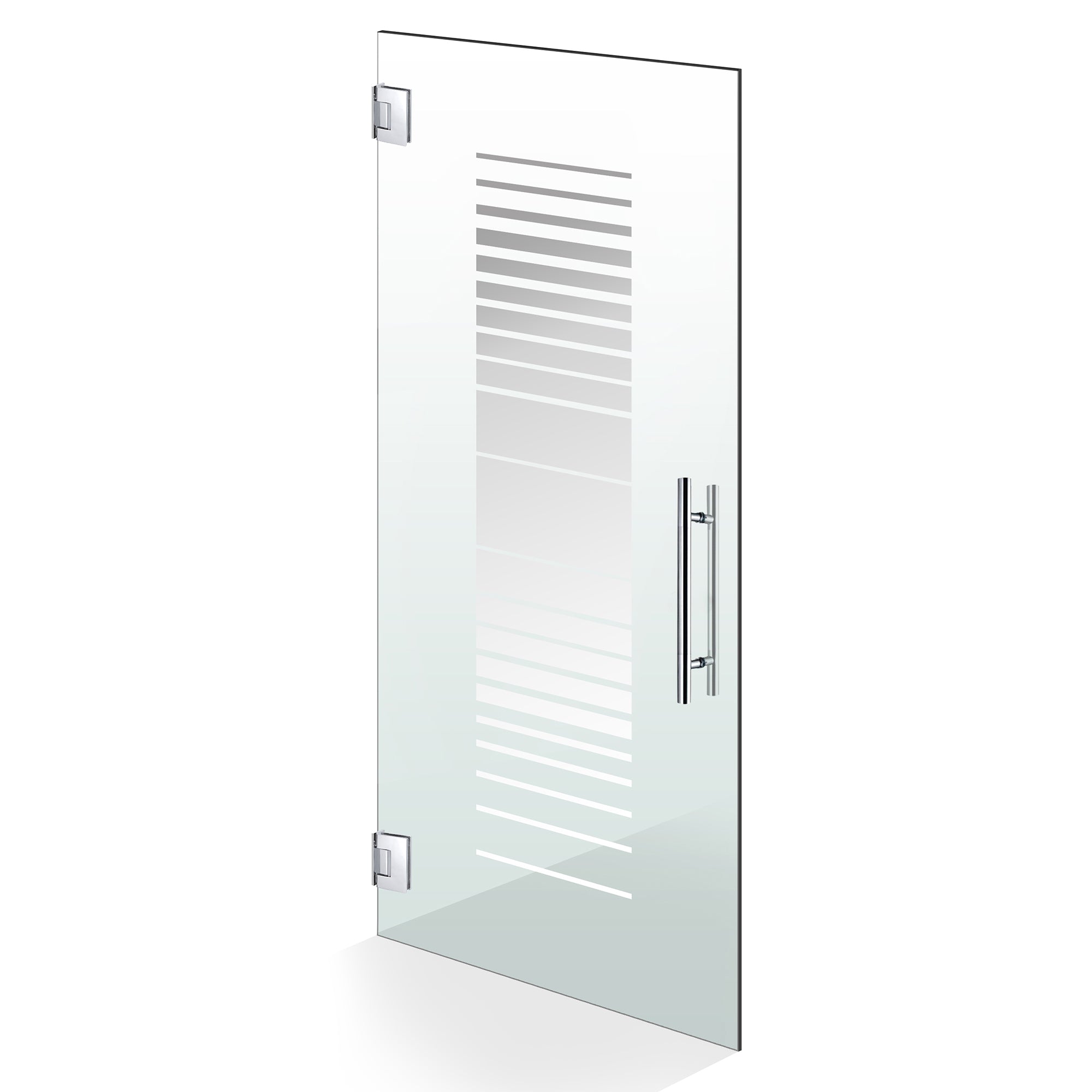 Hinged glass door stainless steel, #Clear