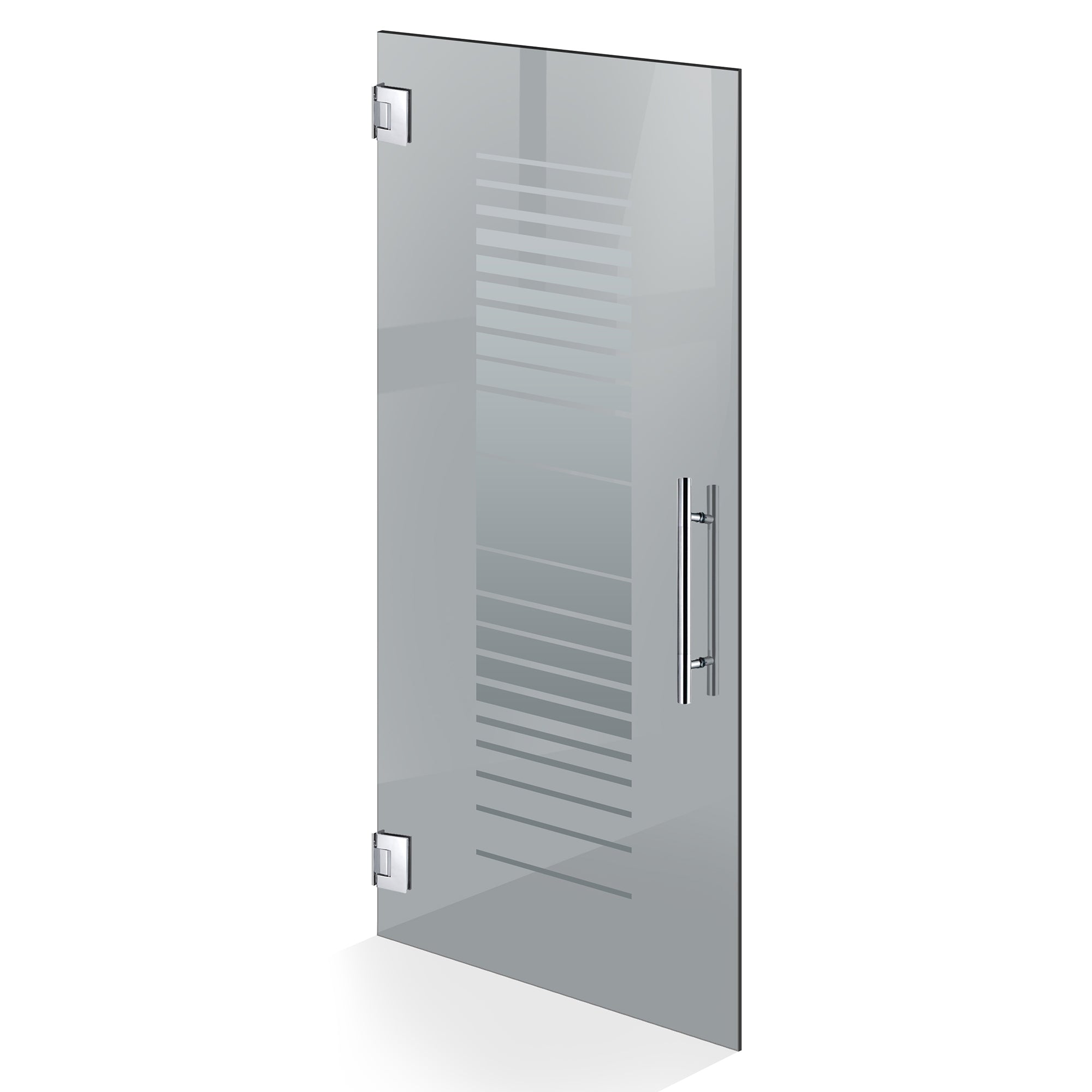 Hinged glass door stainless steel, #Grey