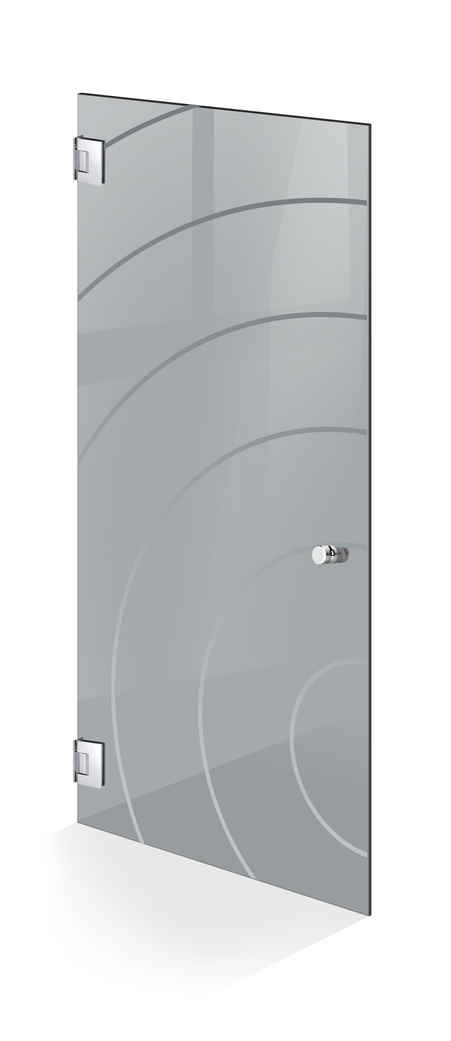 Hinged glass door stainless steel, #Bronze