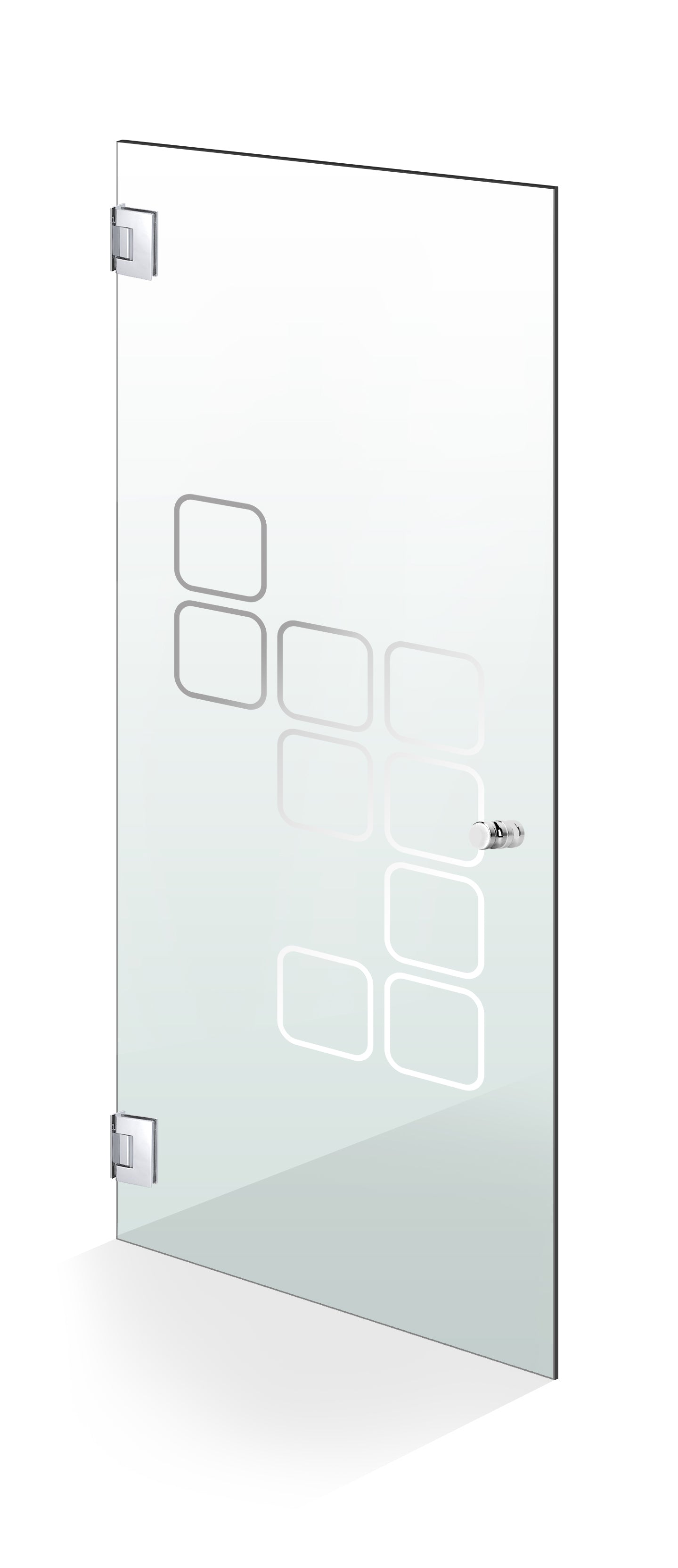 Hinged glass door stainless steel, #Clear