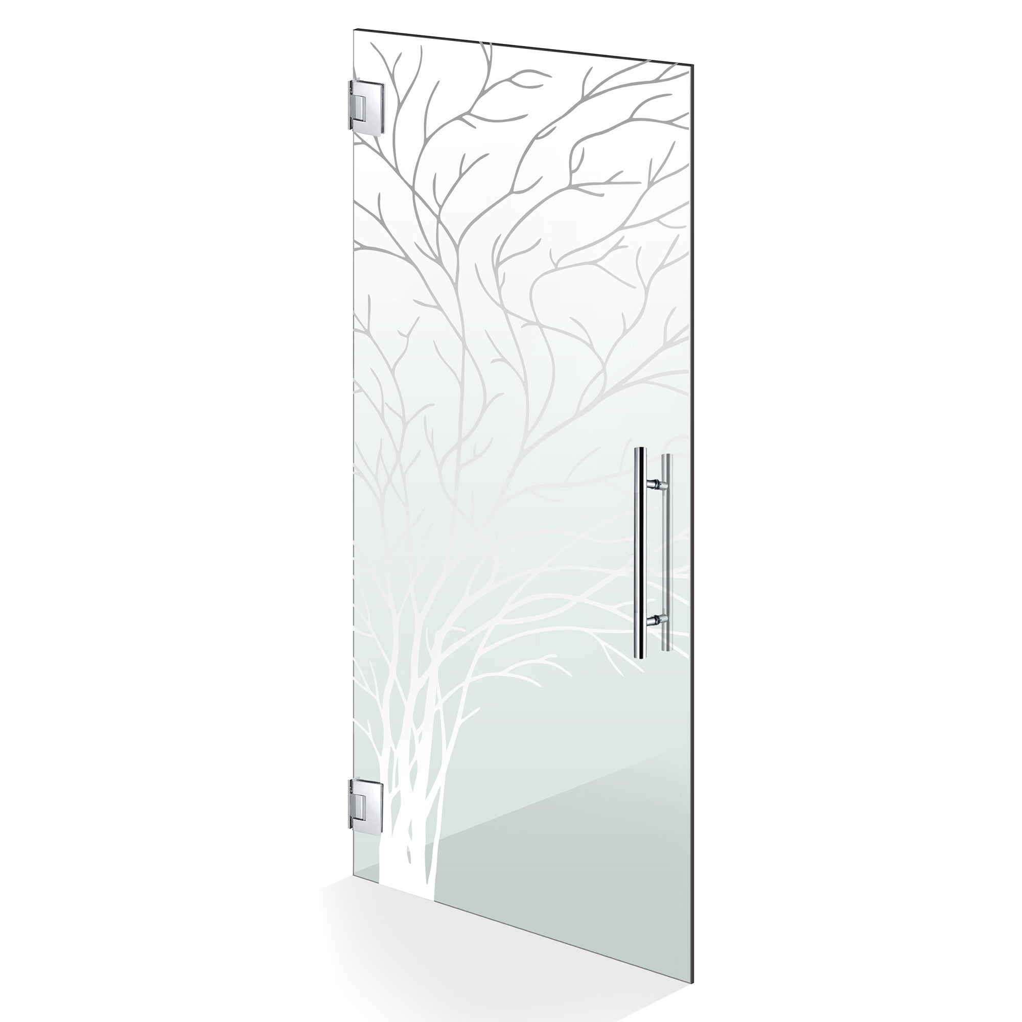 Hinged glass door stainless steel, #Clear