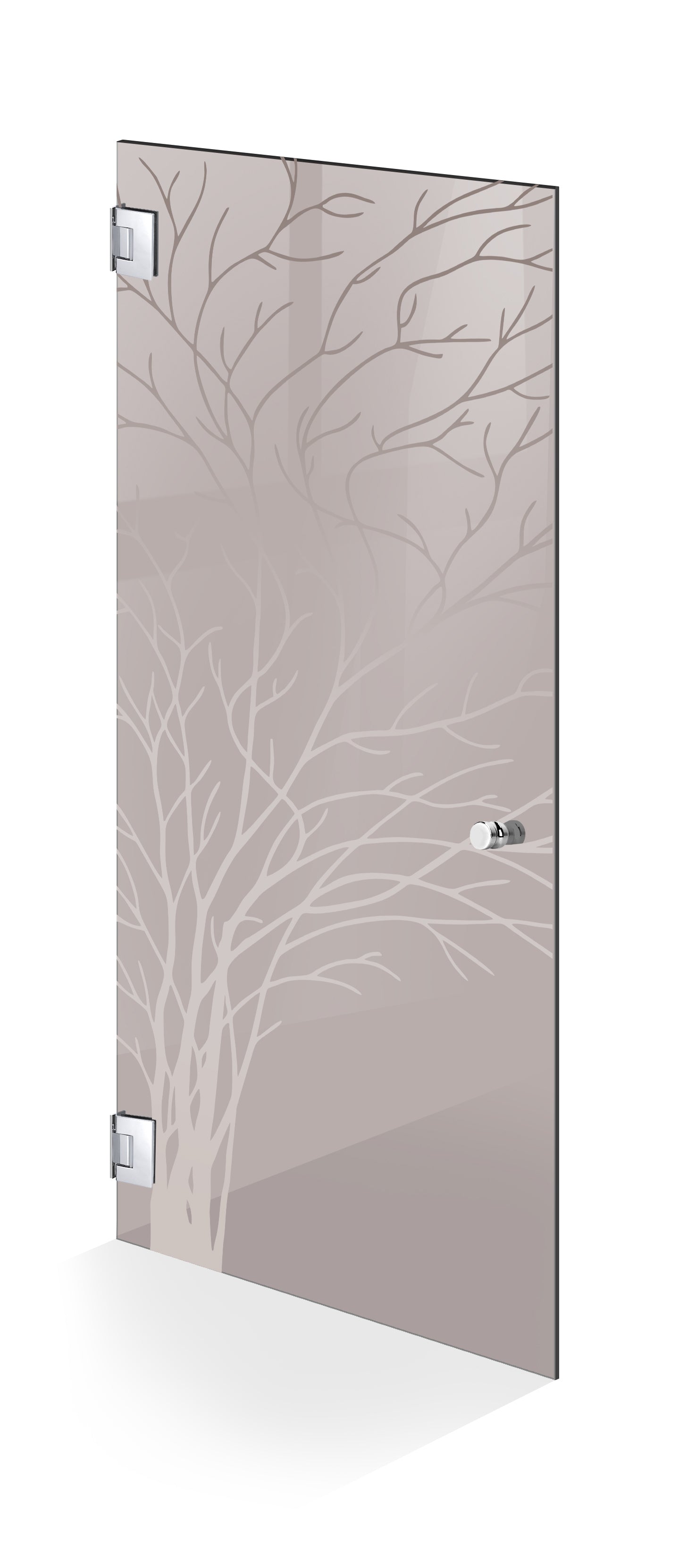 Hinged glass door stainless steel, #Bronze