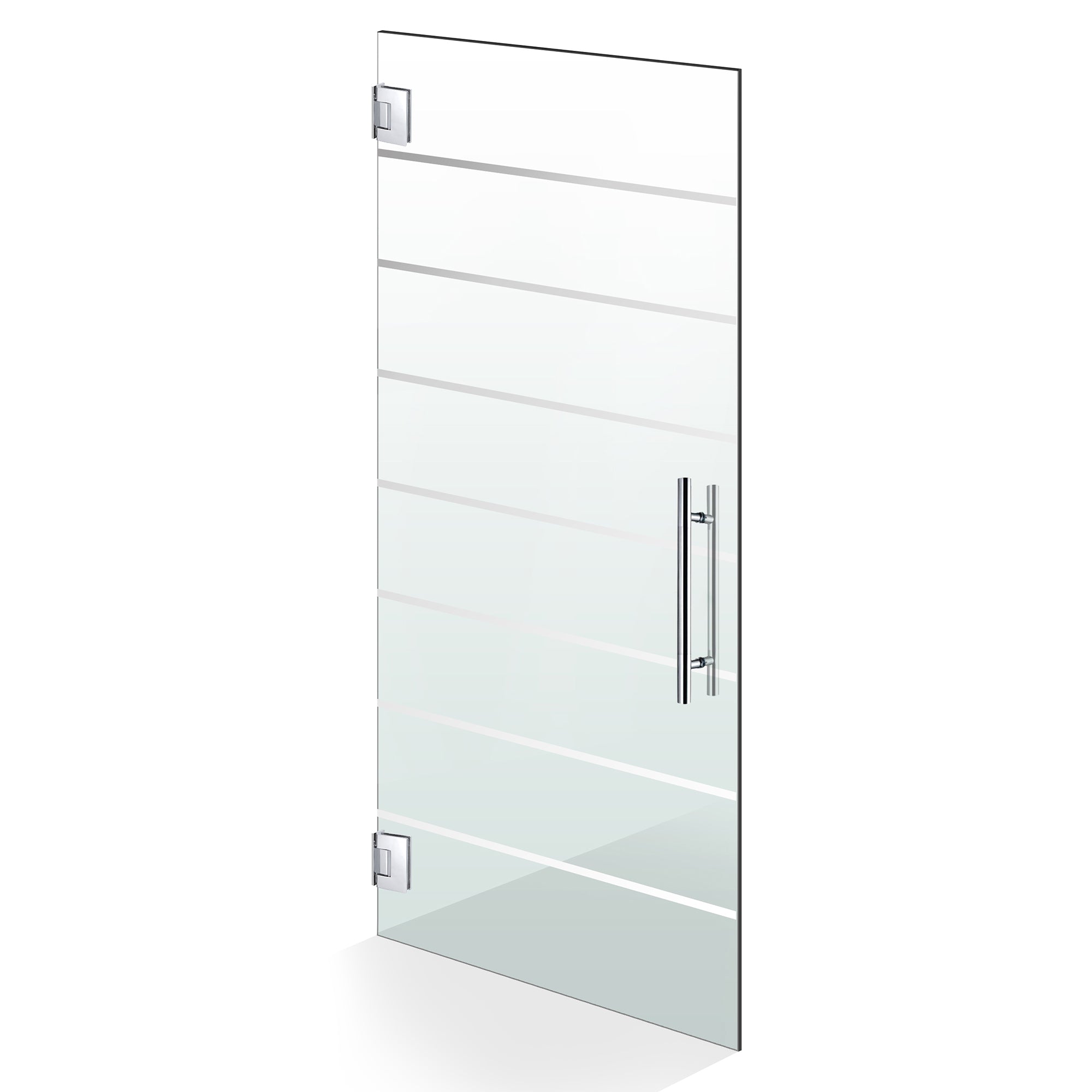 Hinged glass door stainless steel, #Clear