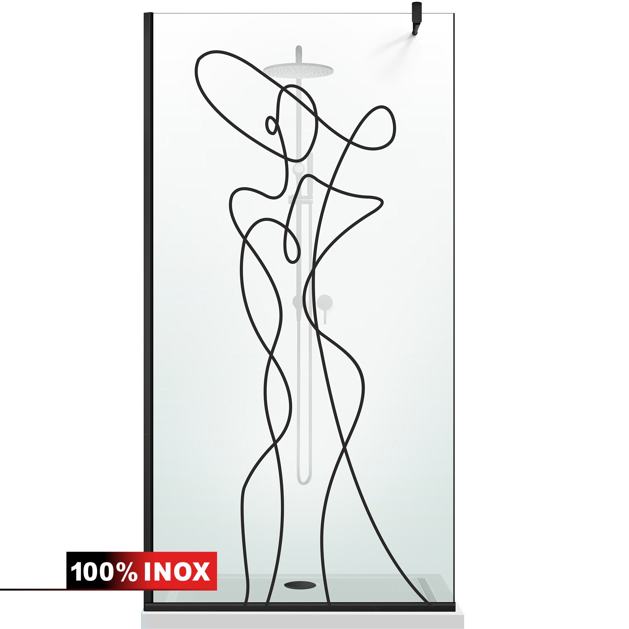 Shower Screens Walk-in, Black Shower Wall, #Clear #Crystal Clear