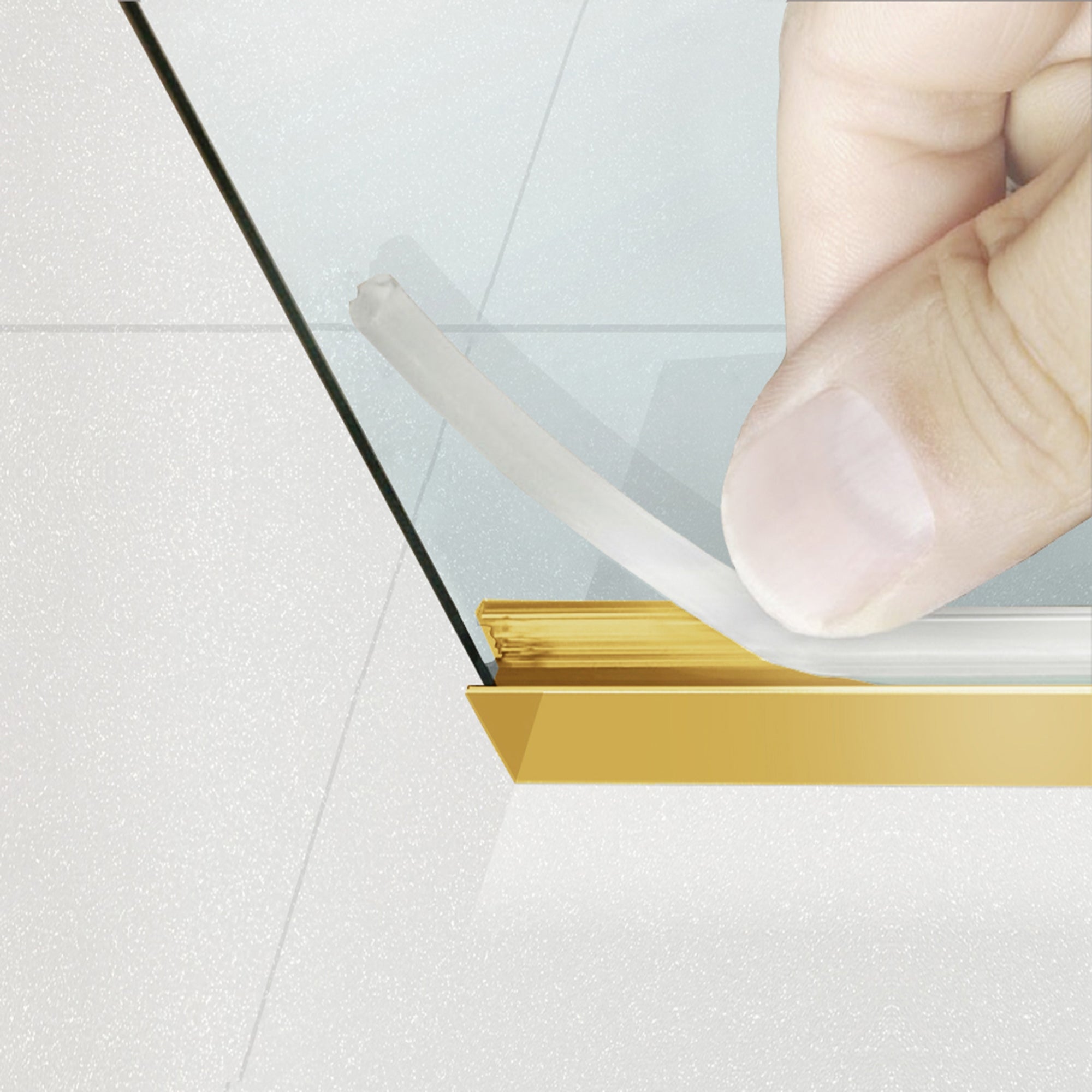 Shower Screens Walk-in, Shower Wall Gold, #Clear #Water-Clear
