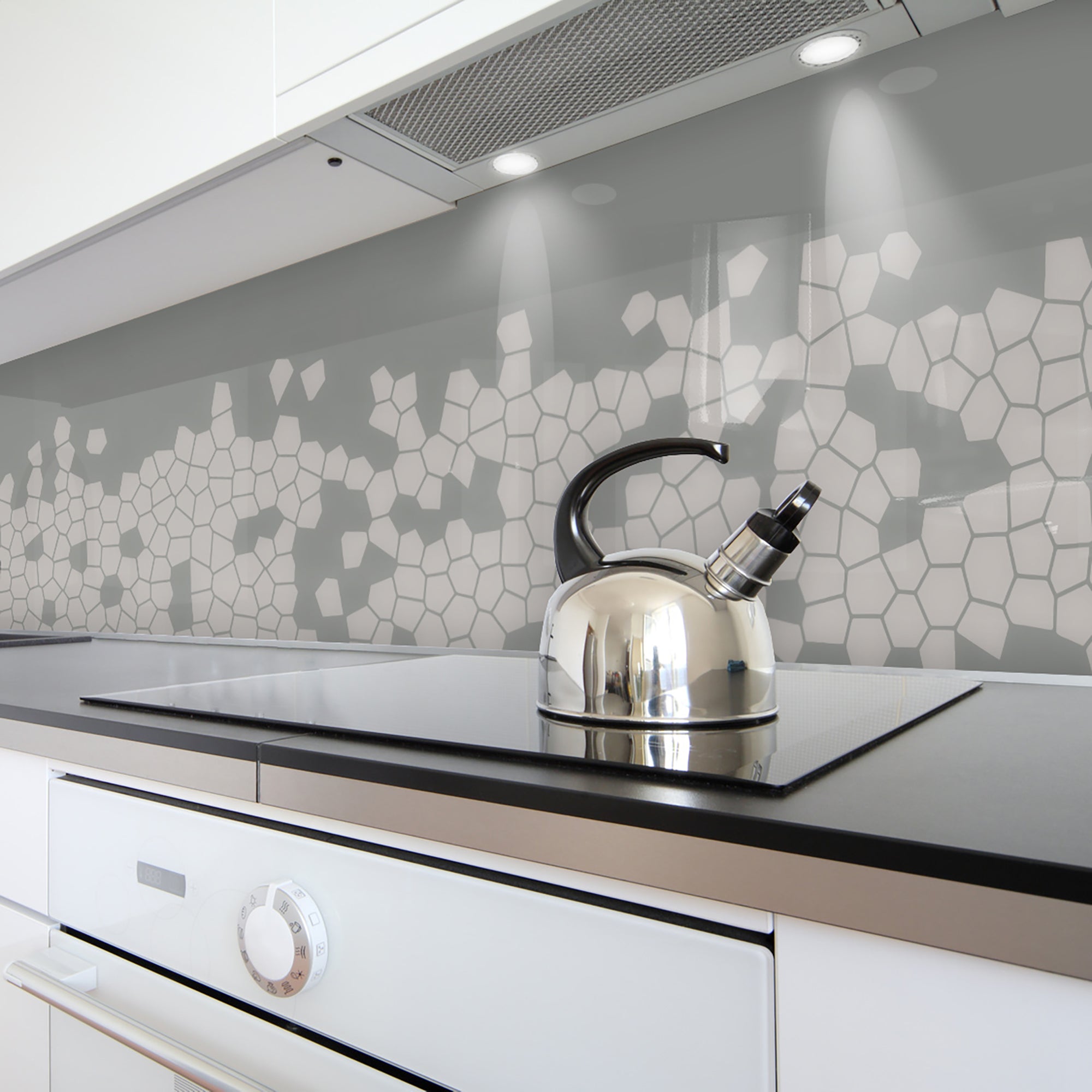 Painted glass kitchen cladding #391