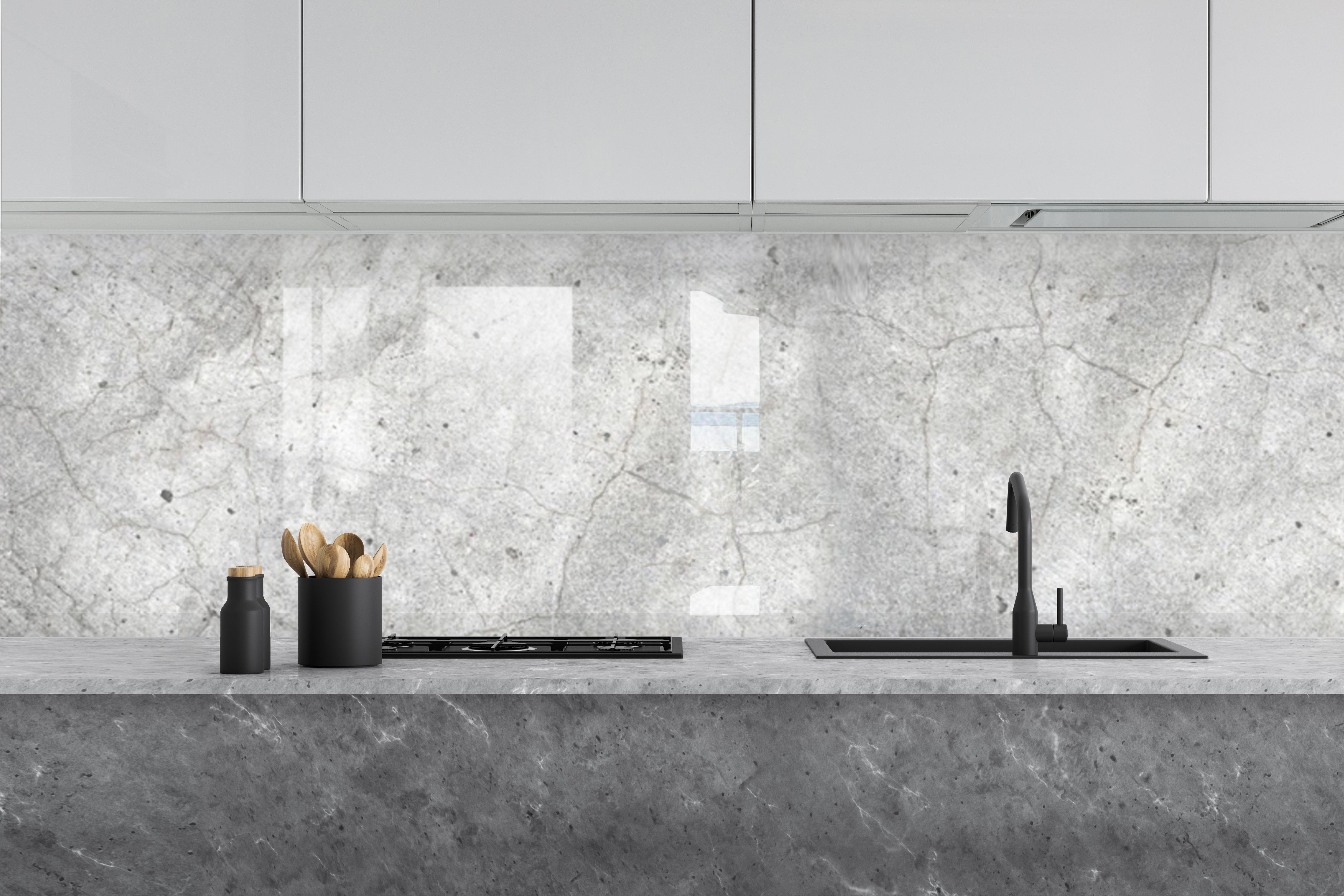 Printed glass kitchen splashback #506