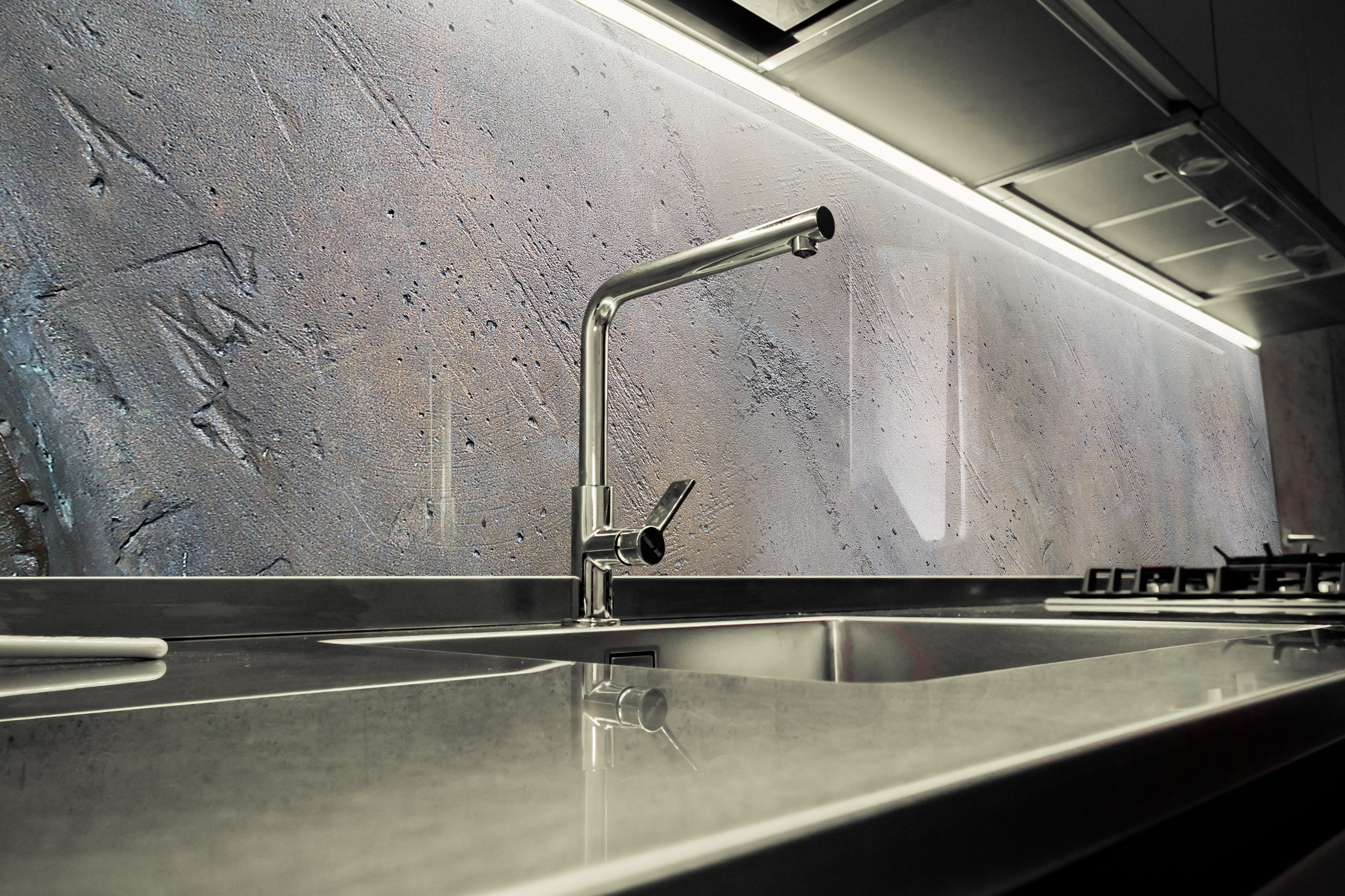 Printed glass kitchen splashback #526