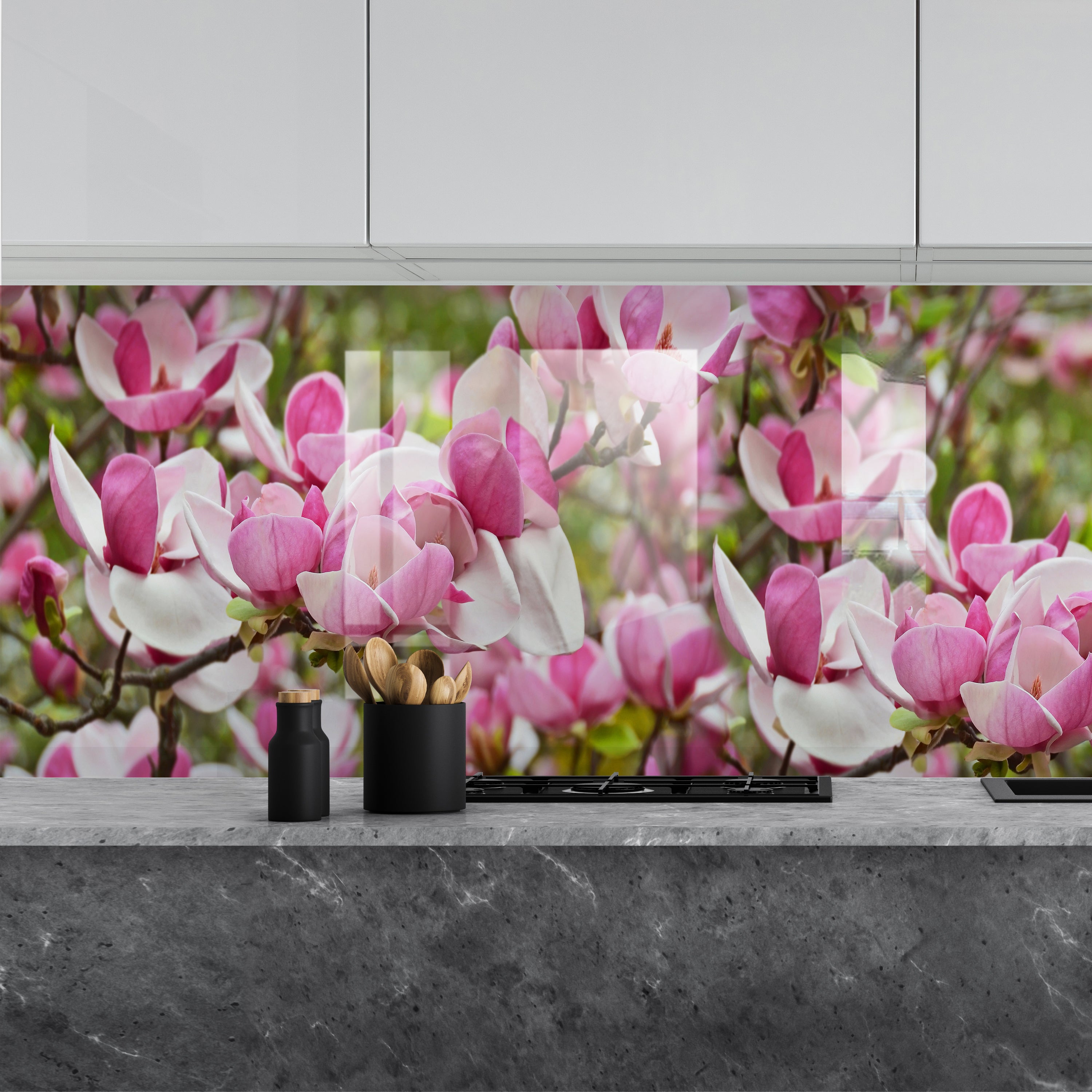 Painted glass kitchen splashback #547