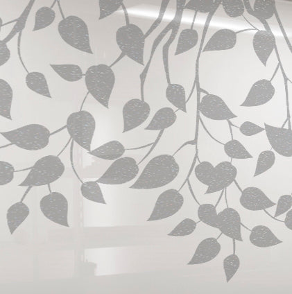 Painted glass for kitchen cladding, TREE model