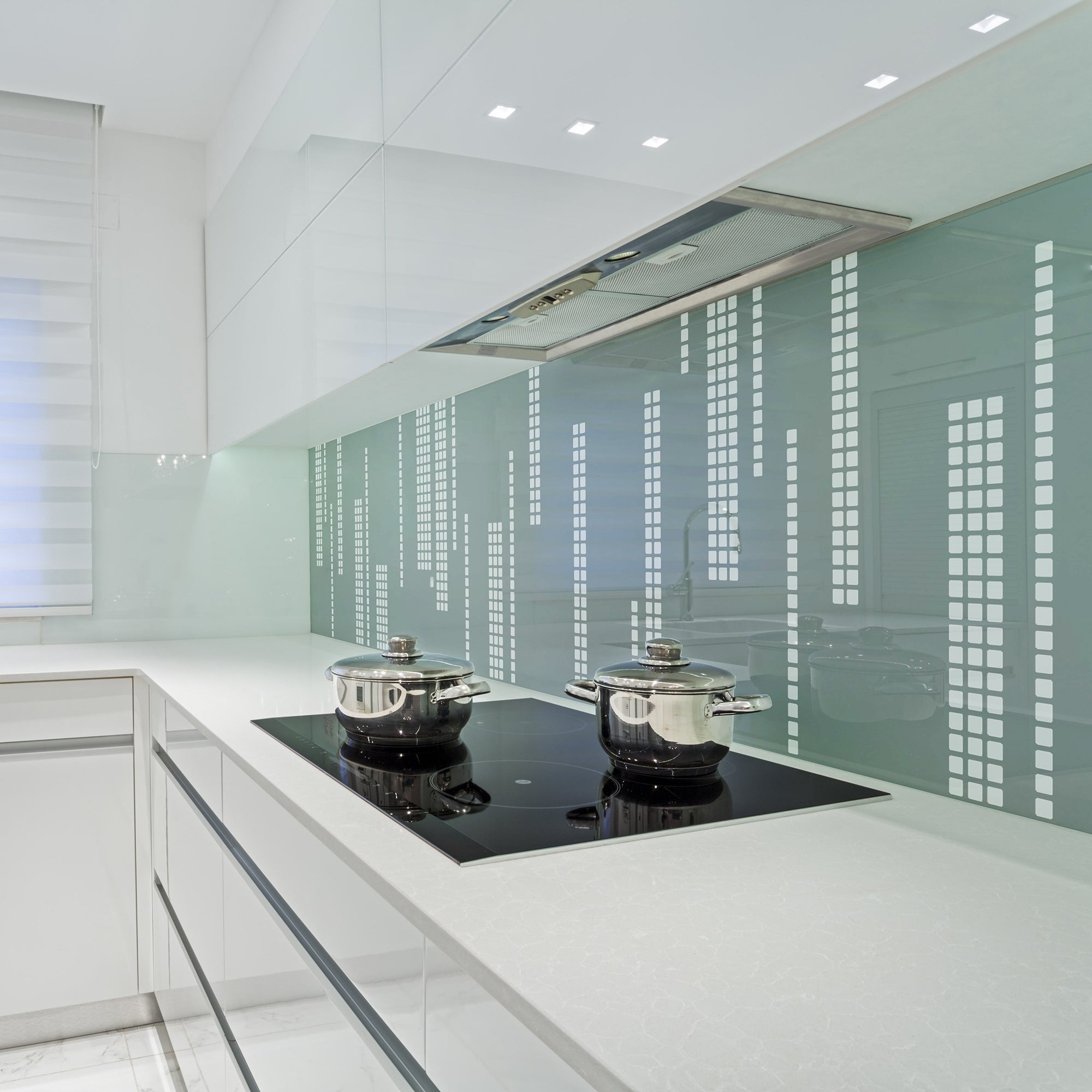 Painted glass kitchen cladding #7a