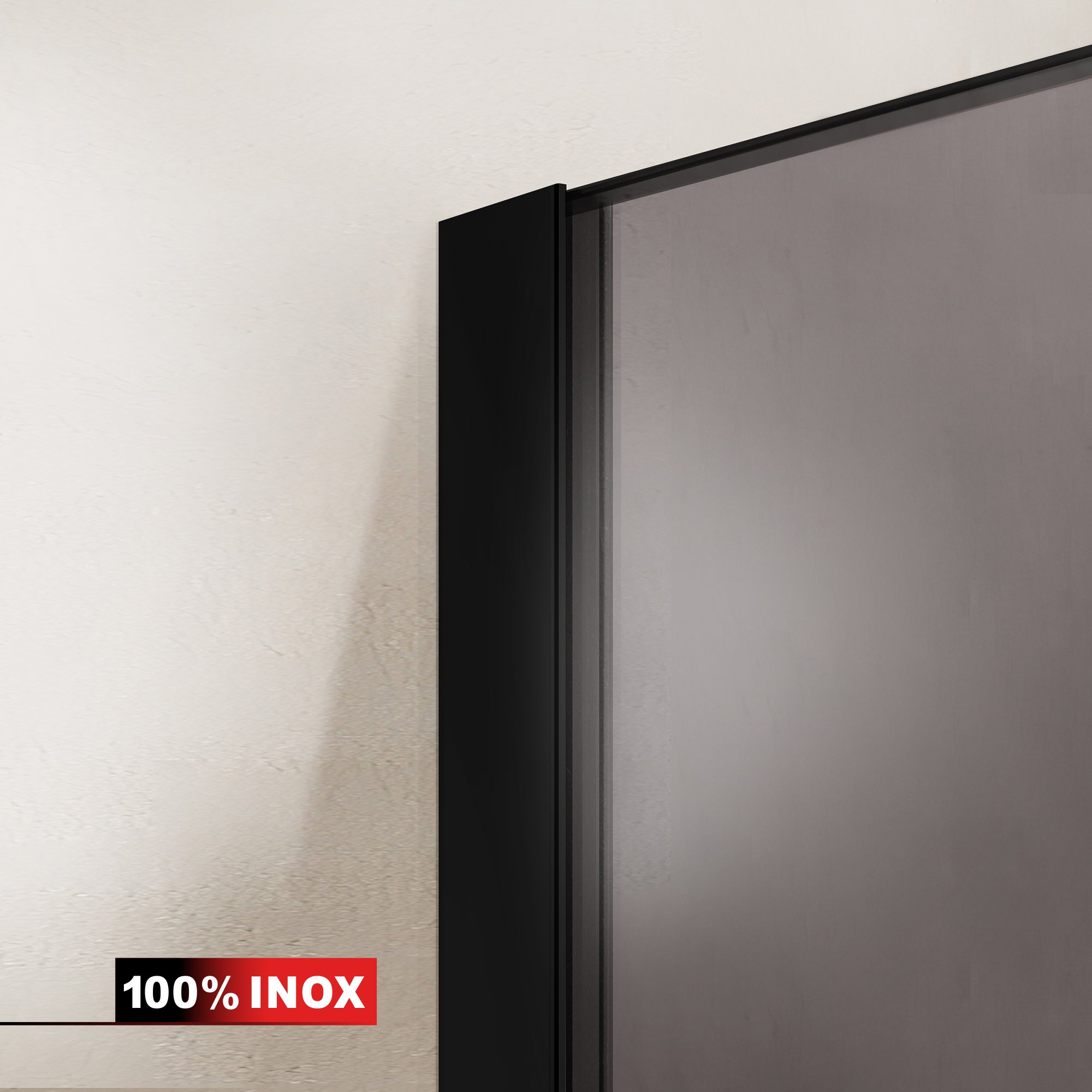 3-panel shower enclosure with hinged door