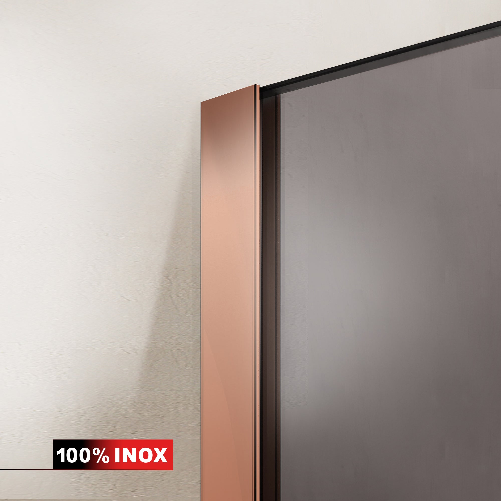 3-panel shower enclosure with hinged door