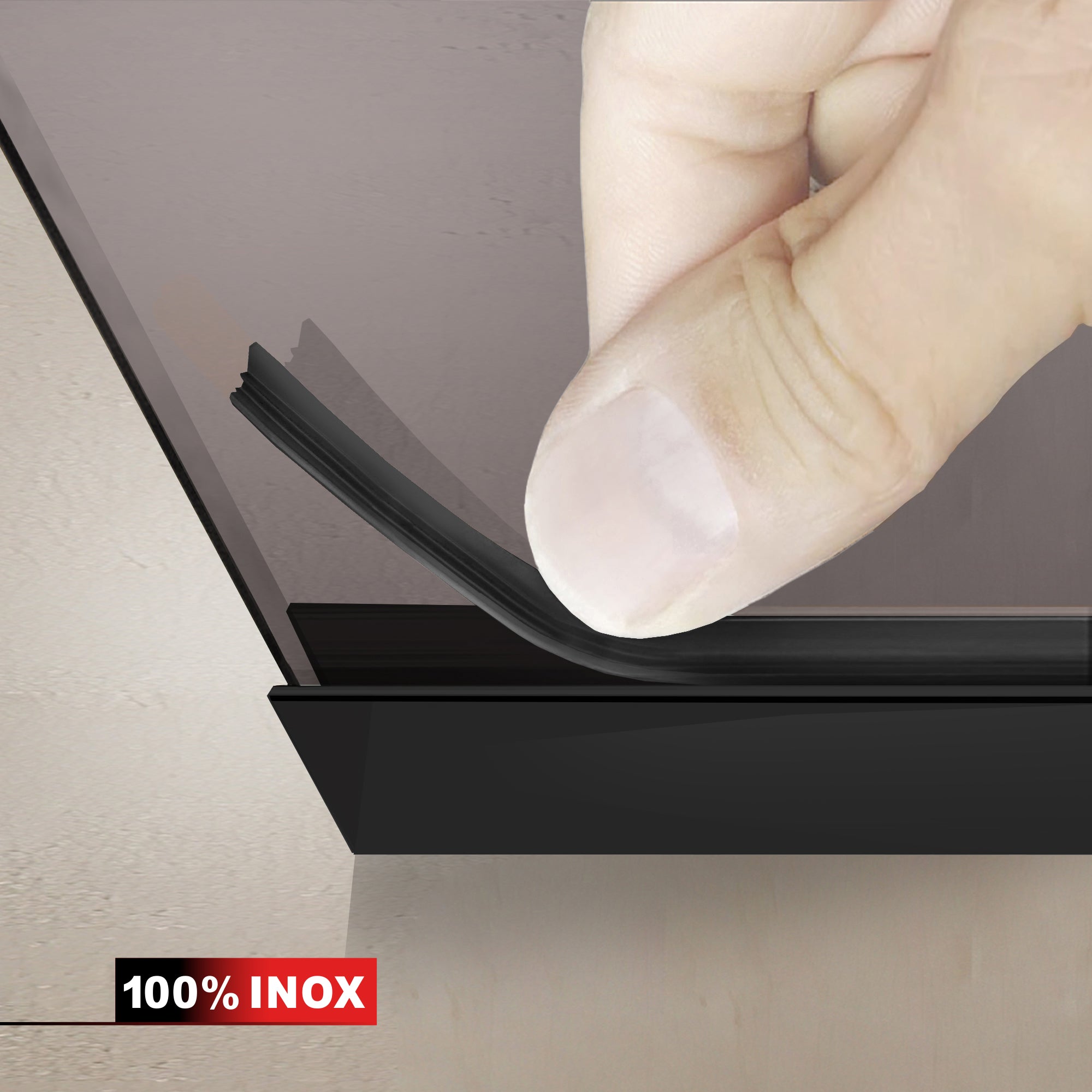 Shower enclosure with swing door #Bronze