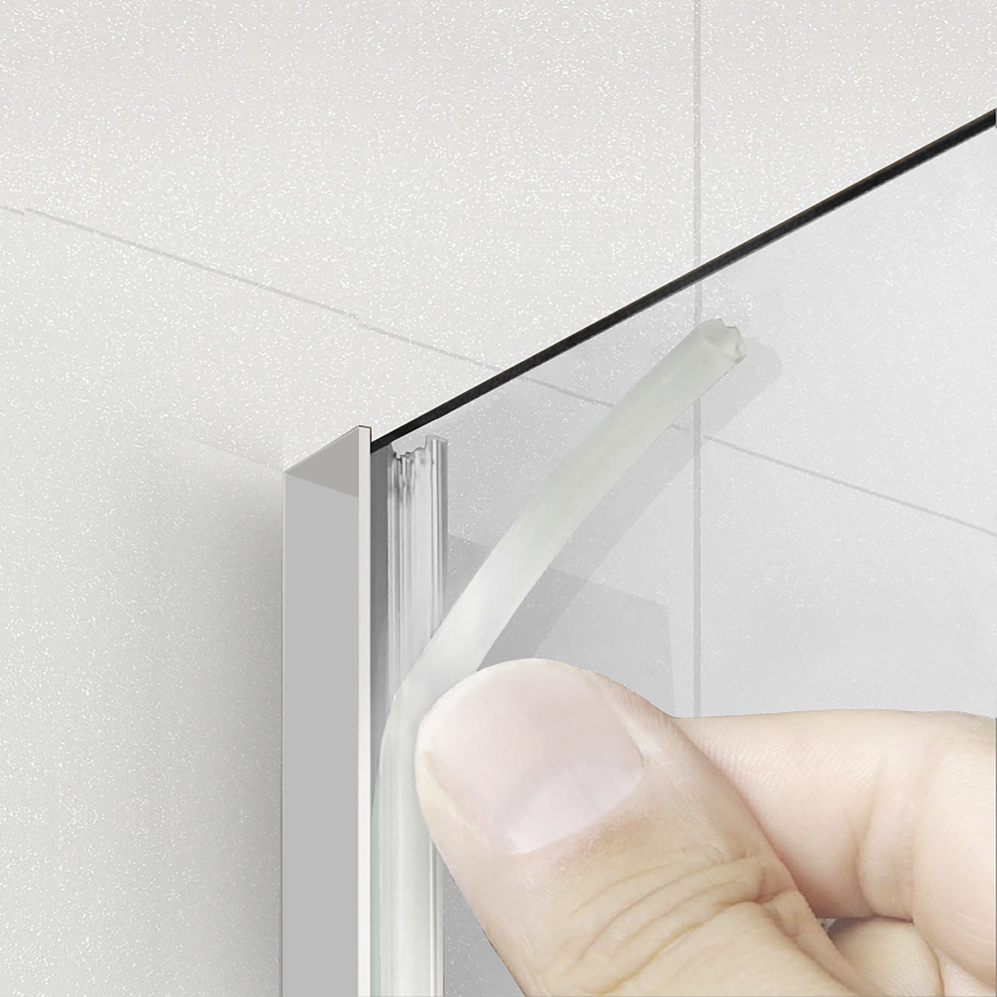 Shower Screens Walk-in, Shower wall Stainless steel, #Clear #Víztiszta