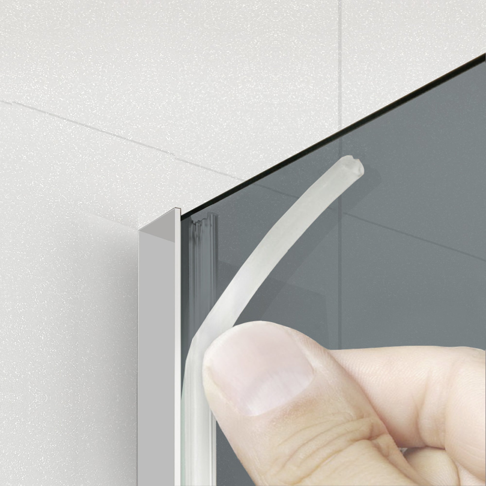 Shower Screens Walk-in, Shower wall Stainless steel, #Grey #Grey