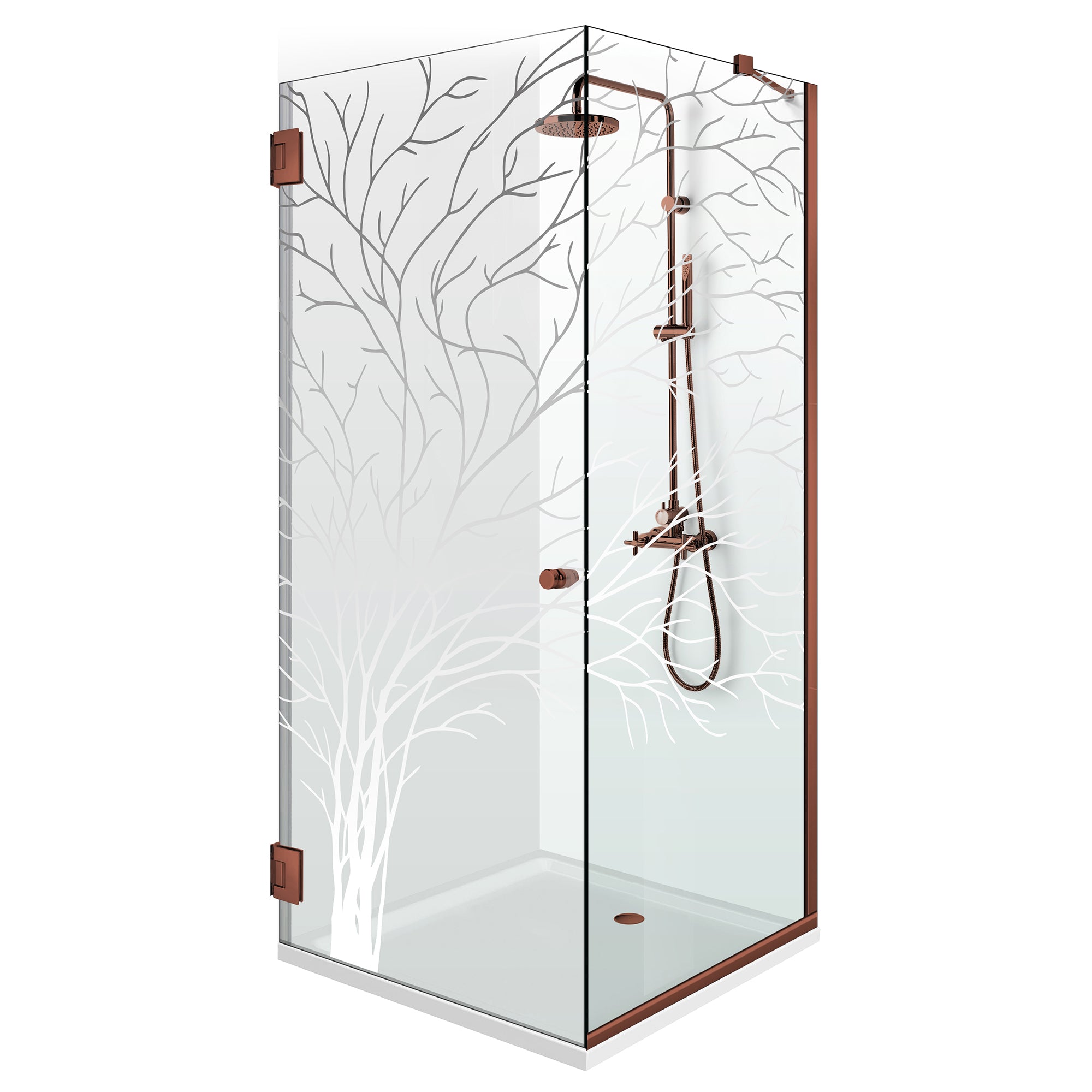 Shower enclosure with swing door #Clear