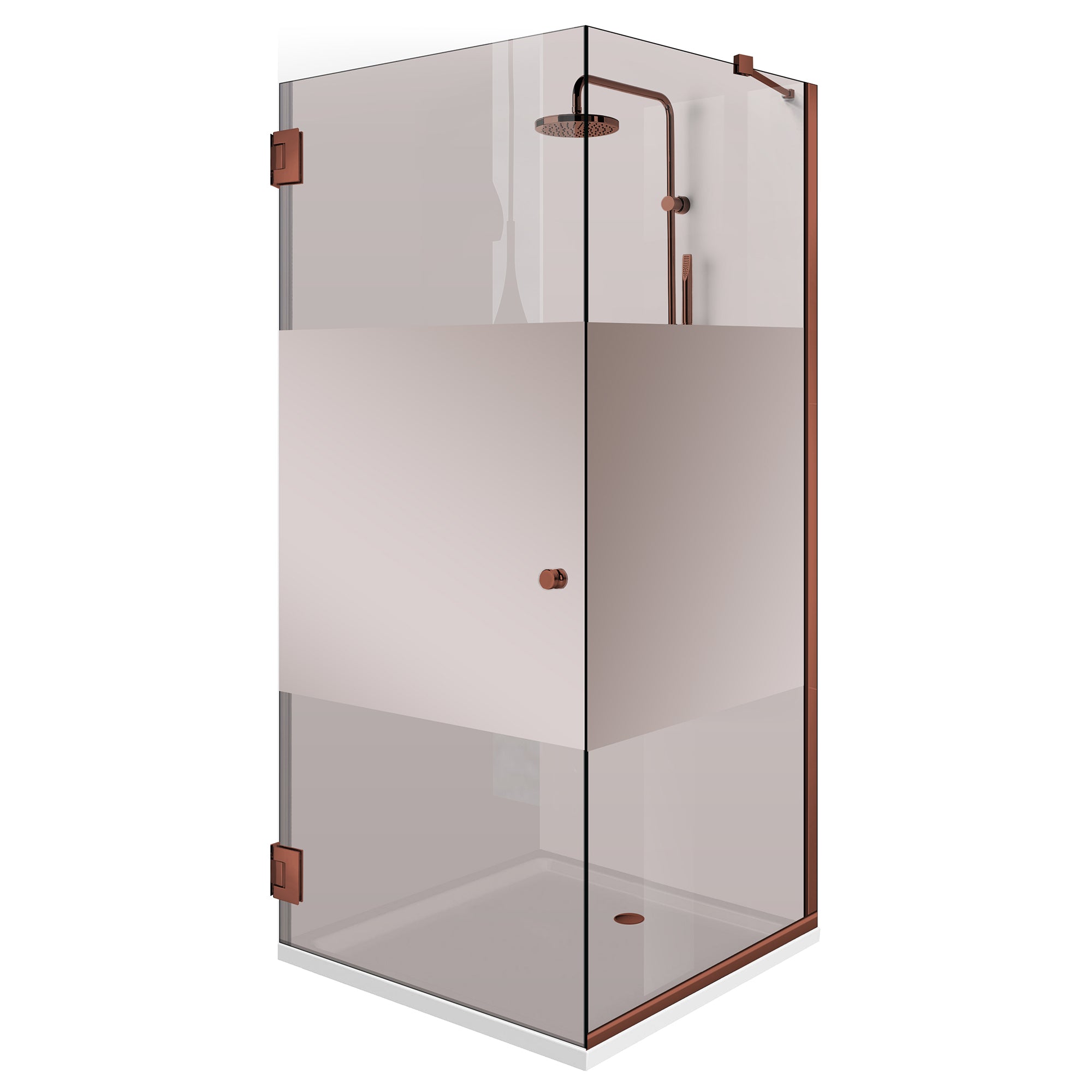 Shower enclosure with swing door #Bronze