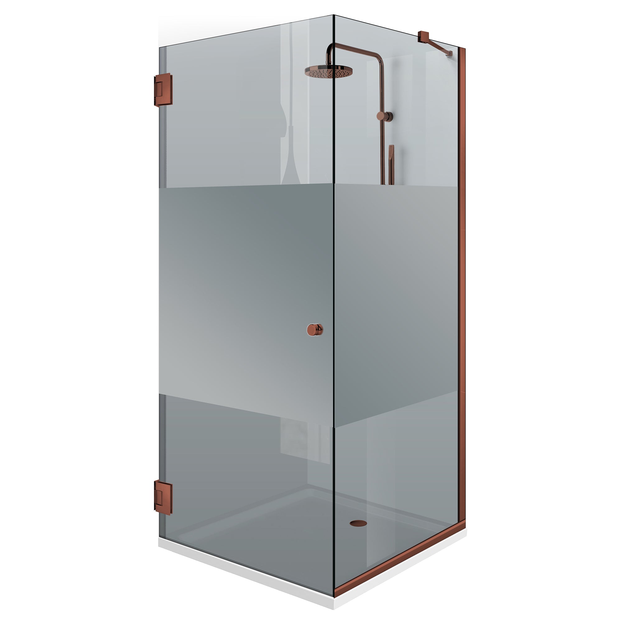 Shower enclosure with swing door #Grey