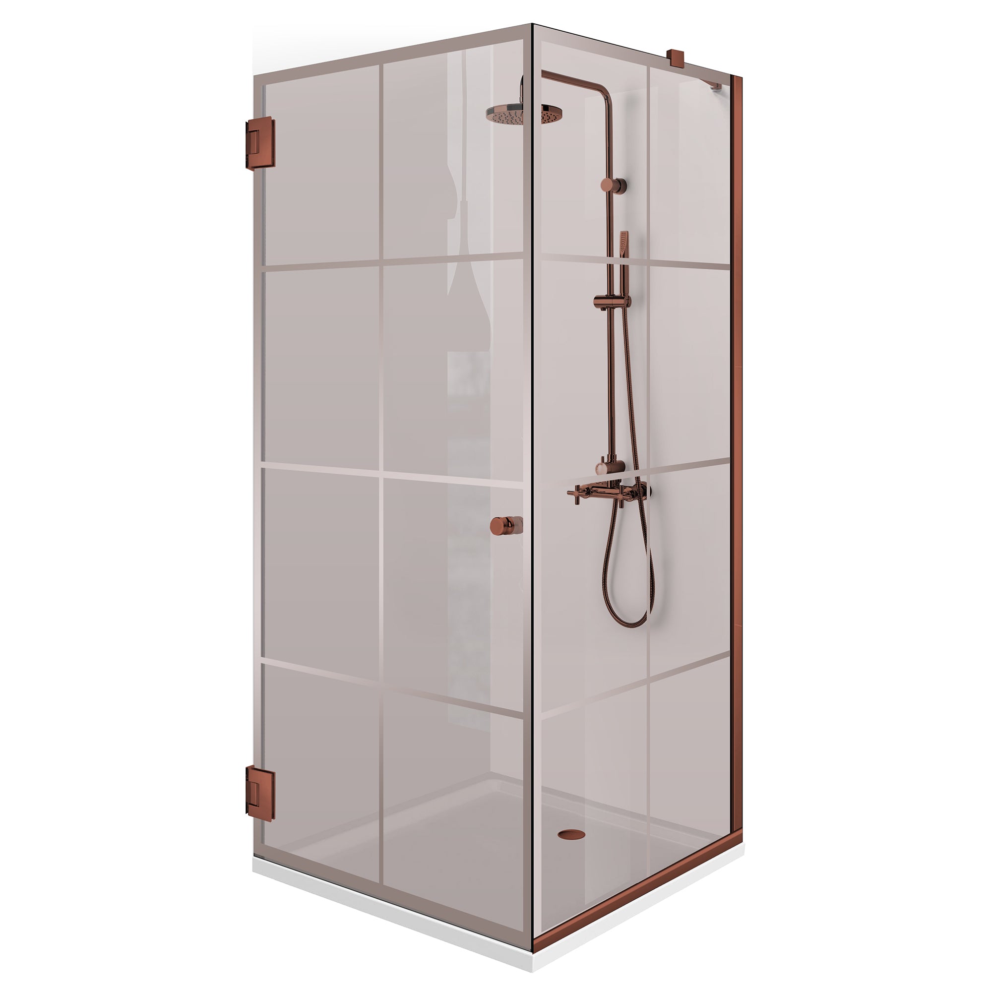 Shower enclosure with swing door #Bronze